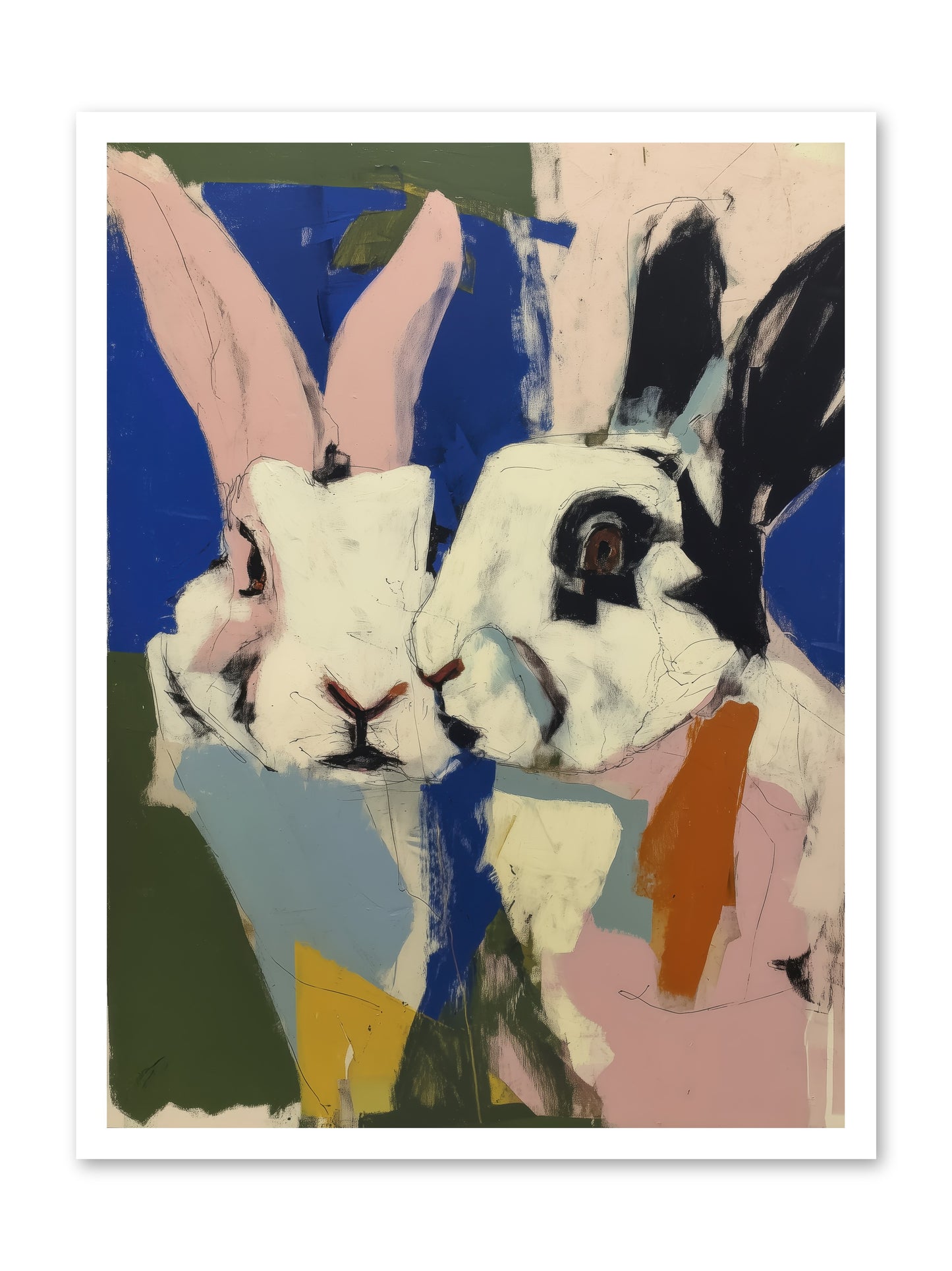 Whispering Nuzzle -- Loose Canvas Print 24x32