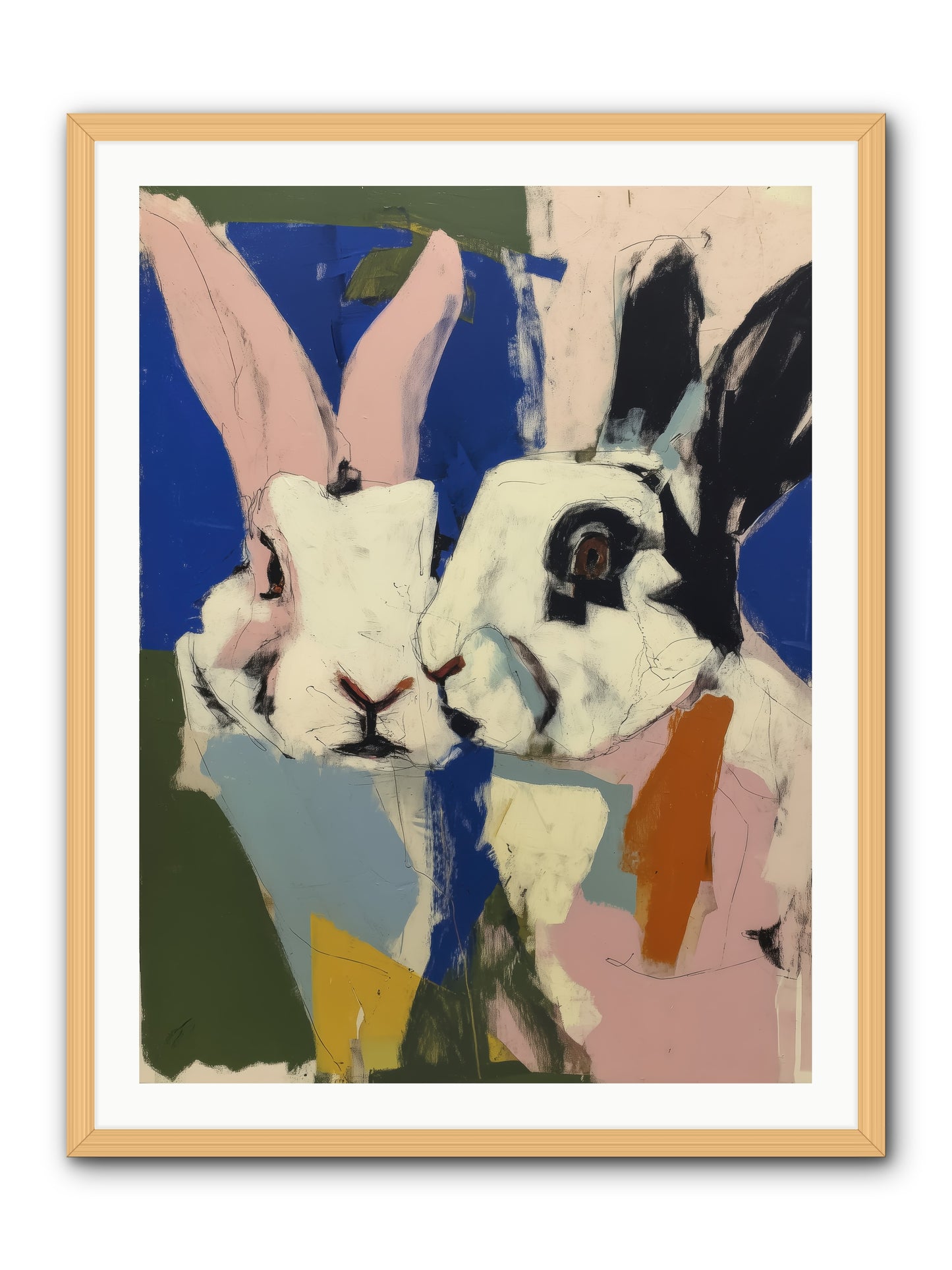Whispering Nuzzle -- Framed Print - Natural 30x40