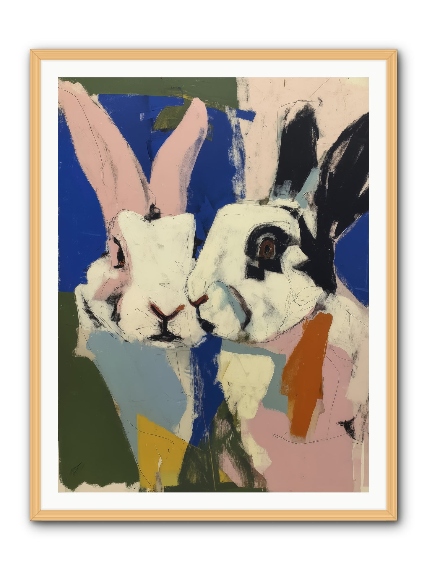 Whispering Nuzzle -- Framed Print - Natural 36x48