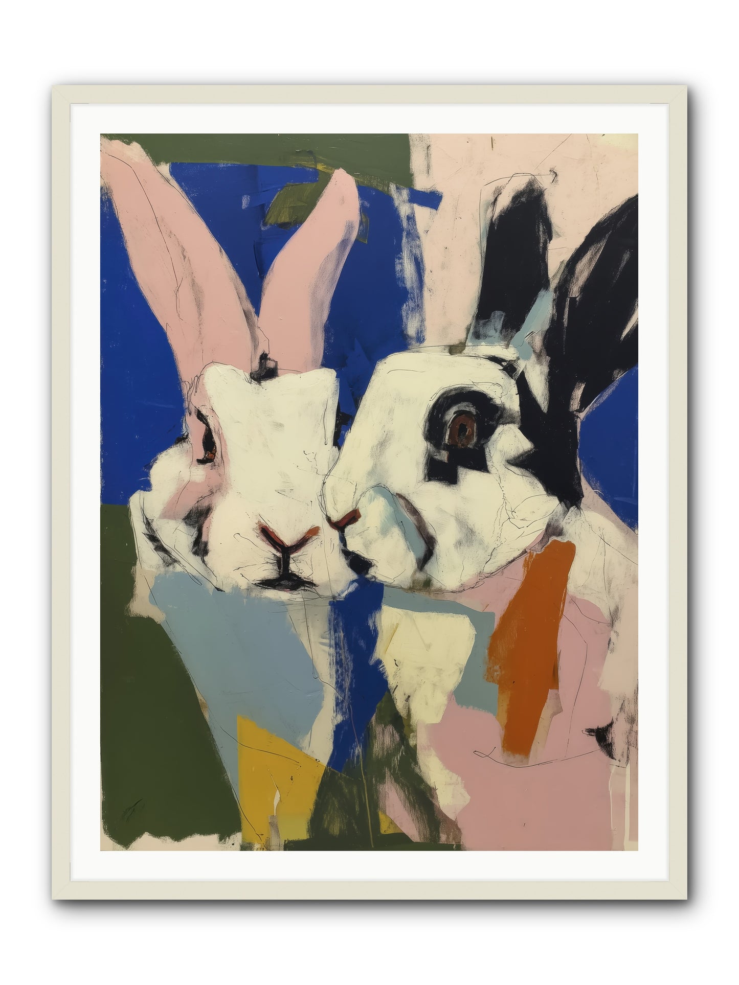 Whispering Nuzzle -- Framed Print - White 36x48