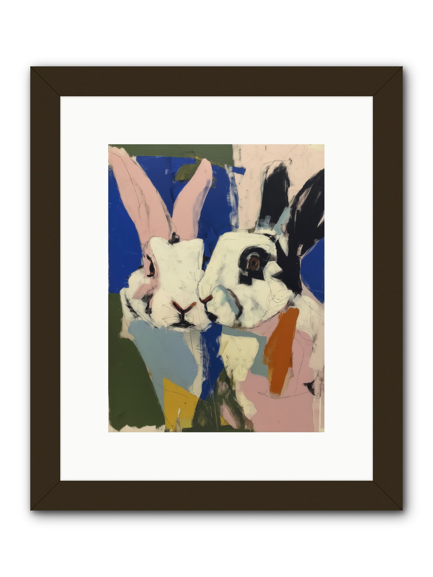 Whispering Nuzzle -- Framed Print - Black 9x12