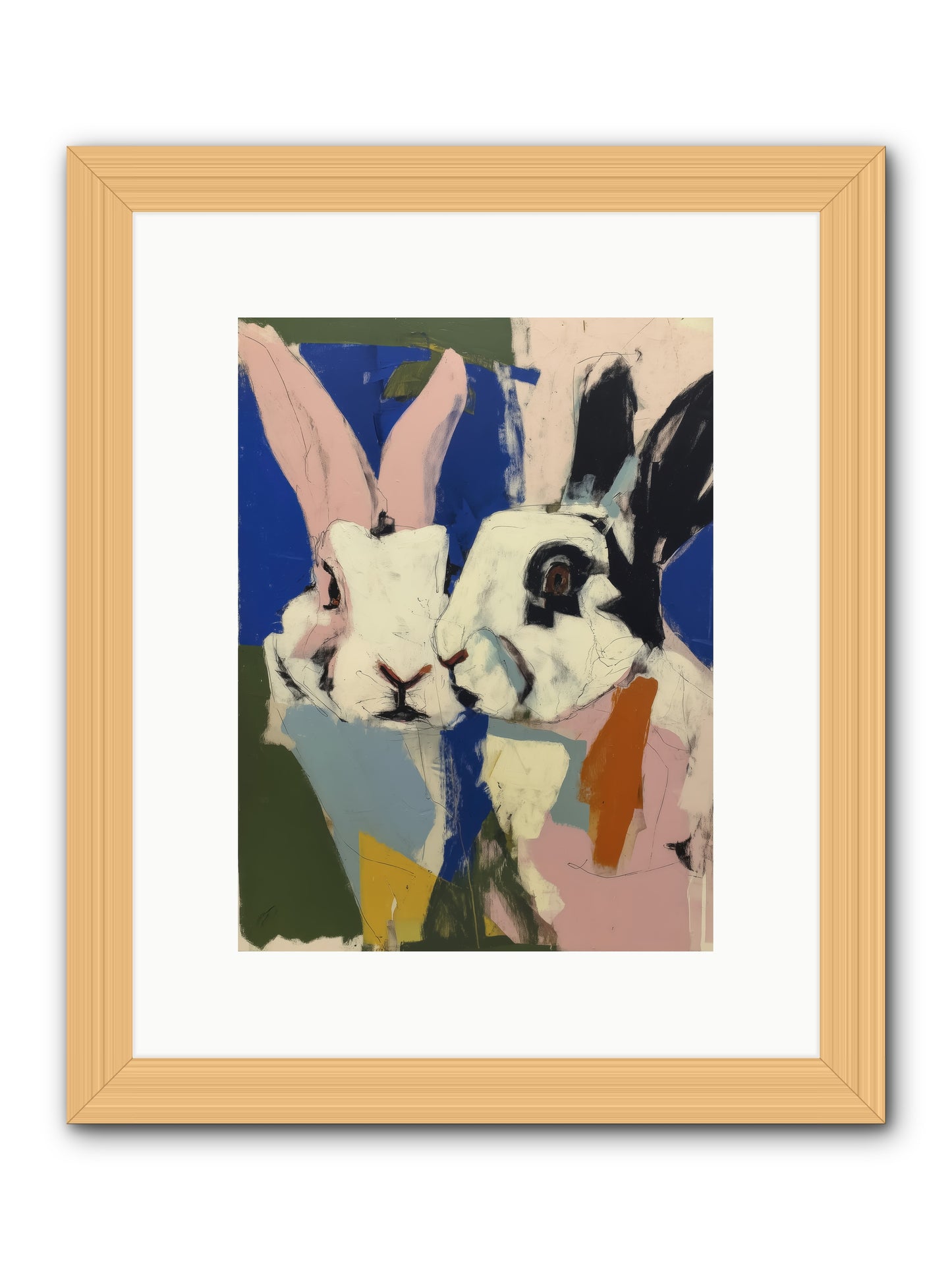 Whispering Nuzzle -- Framed Print - Natural 9x12