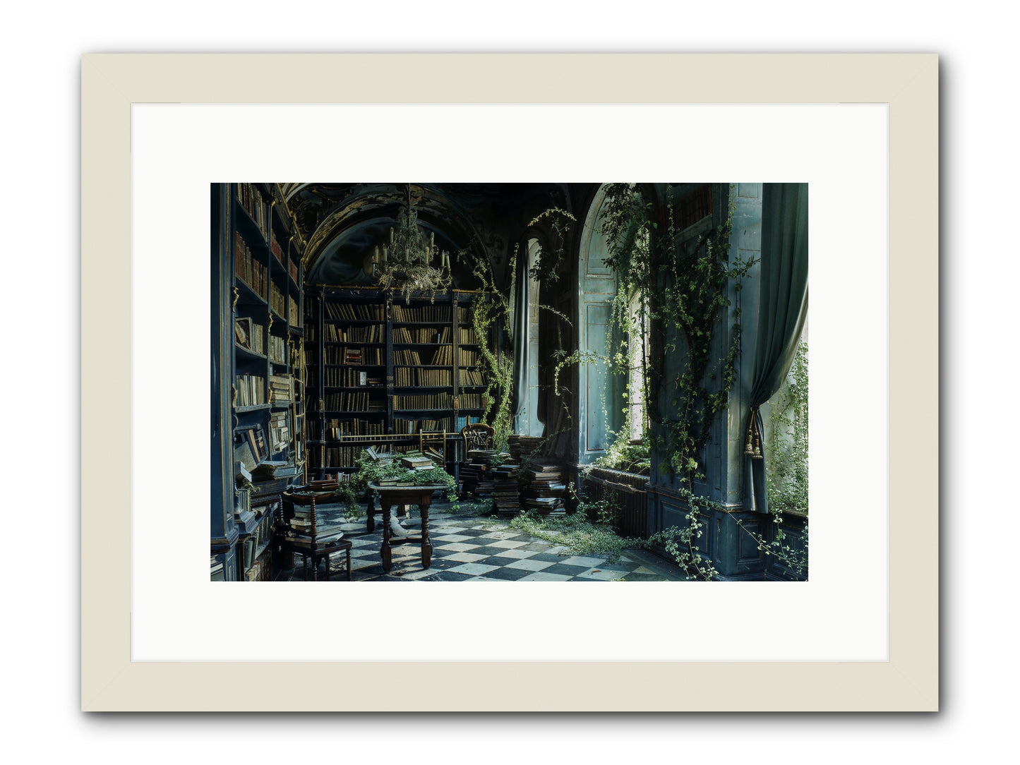 Whispering Pines -- Framed Print - White 15x10