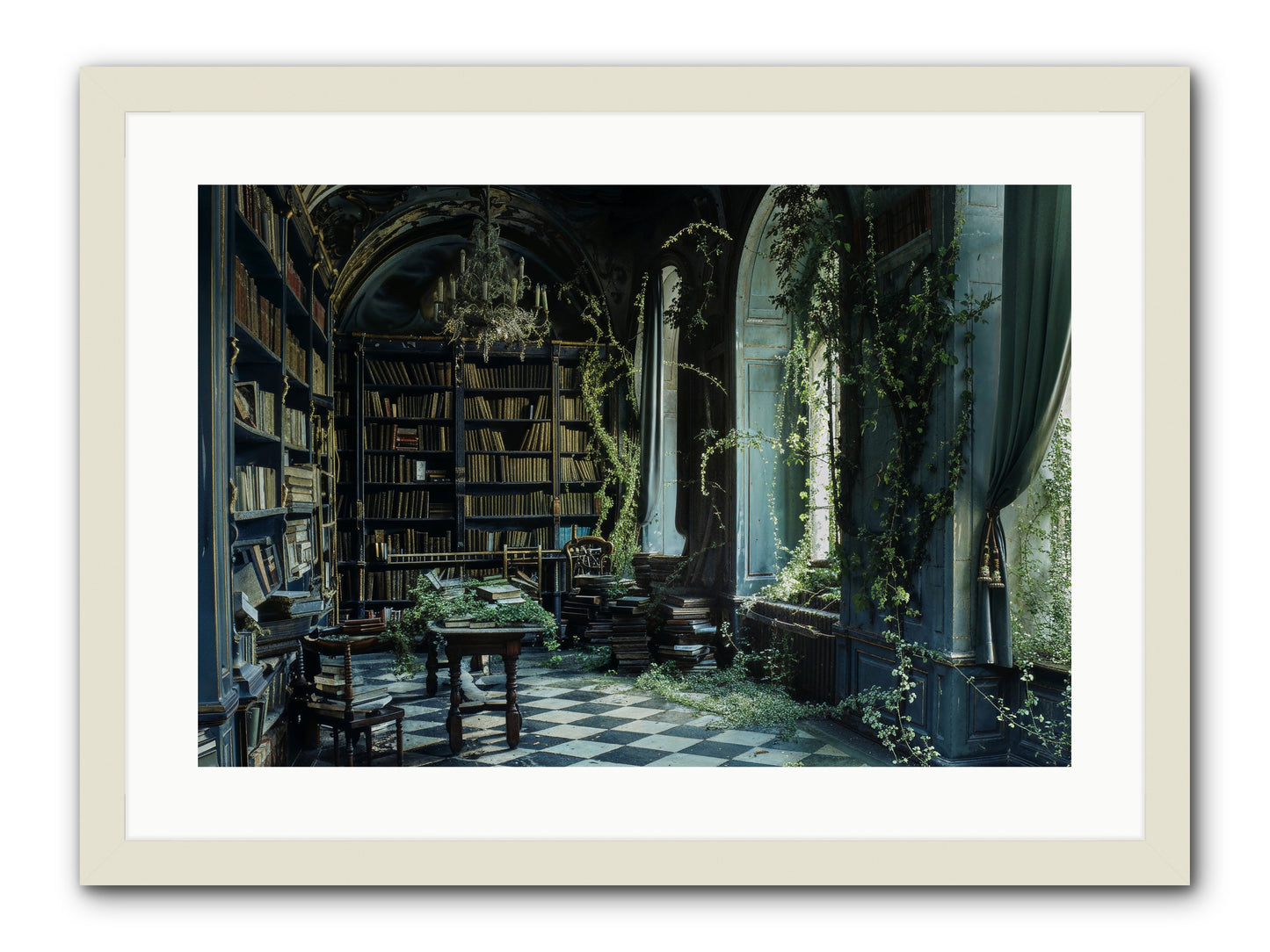 Whispering Pines -- Framed Print - White 24x16