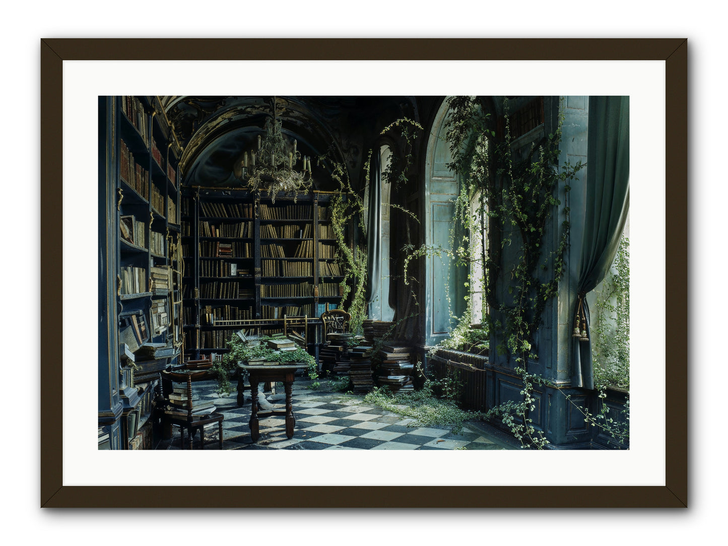 Whispering Pines -- Framed Print - Black 30x20