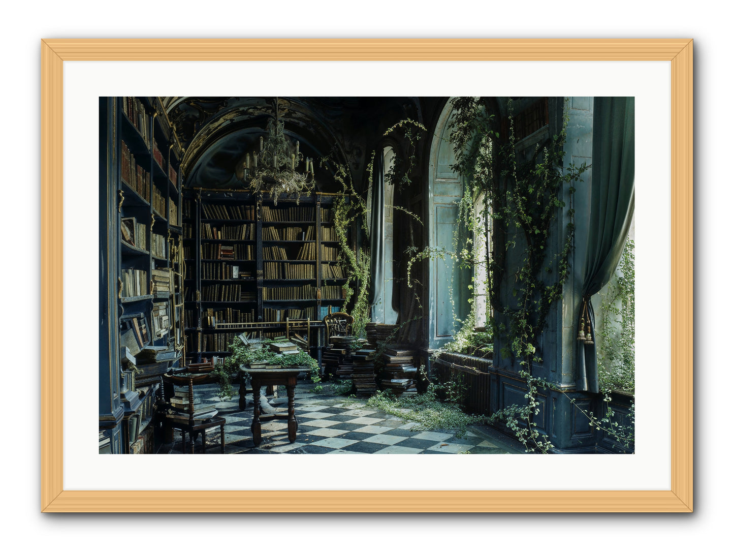 Whispering Pines -- Framed Print - Natural 30x20