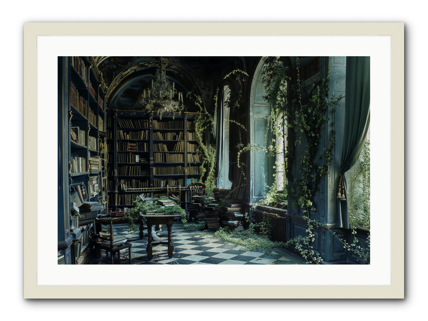 Whispering Pines -- Framed Print - White 30x20