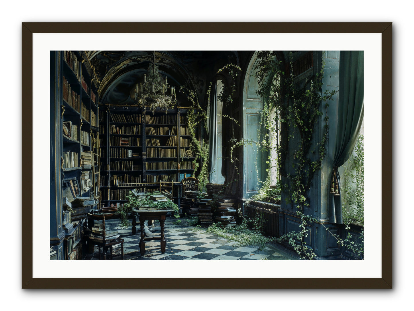 Whispering Pines -- Framed Print - Black 36x24