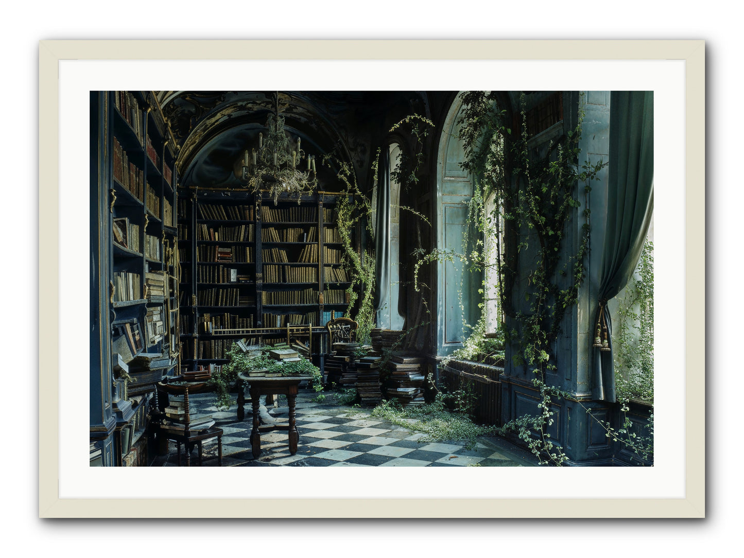 Whispering Pines -- Framed Print - White 36x24