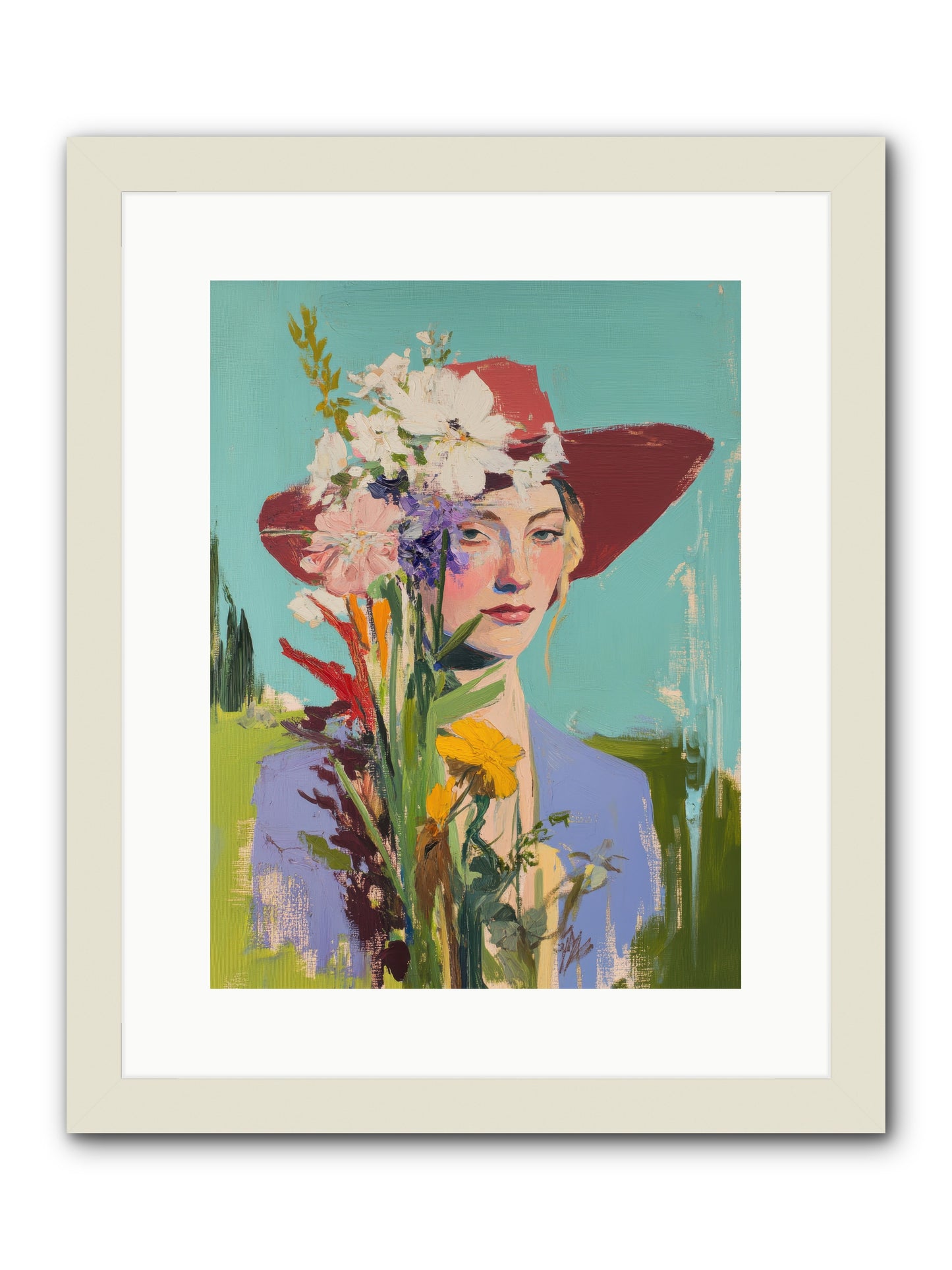 Whispering River -- Framed Print - White 12x16