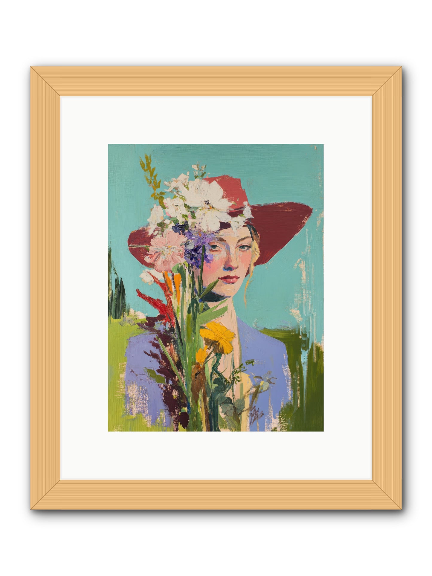 Whispering River -- Framed Print - Natural 9x12