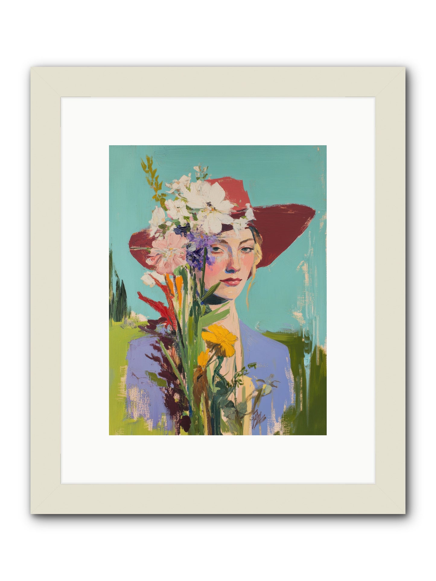 Whispering River -- Framed Print - White 9x12