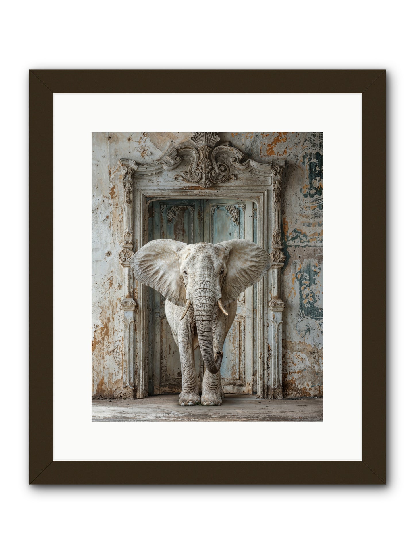 Whispers Of Monsoon And Mist -- Framed Print - Black 12x15
