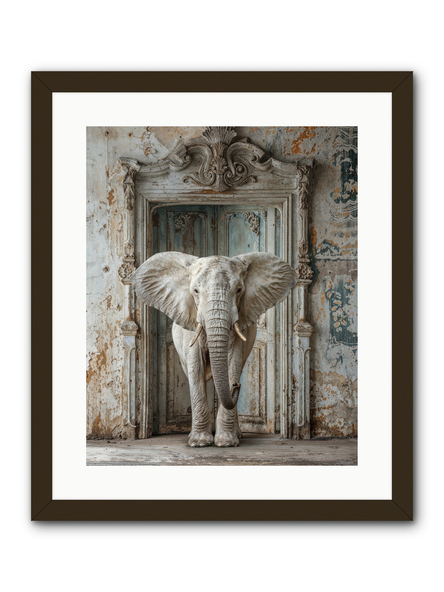 Whispers Of Monsoon And Mist -- Framed Print - Black 16x20