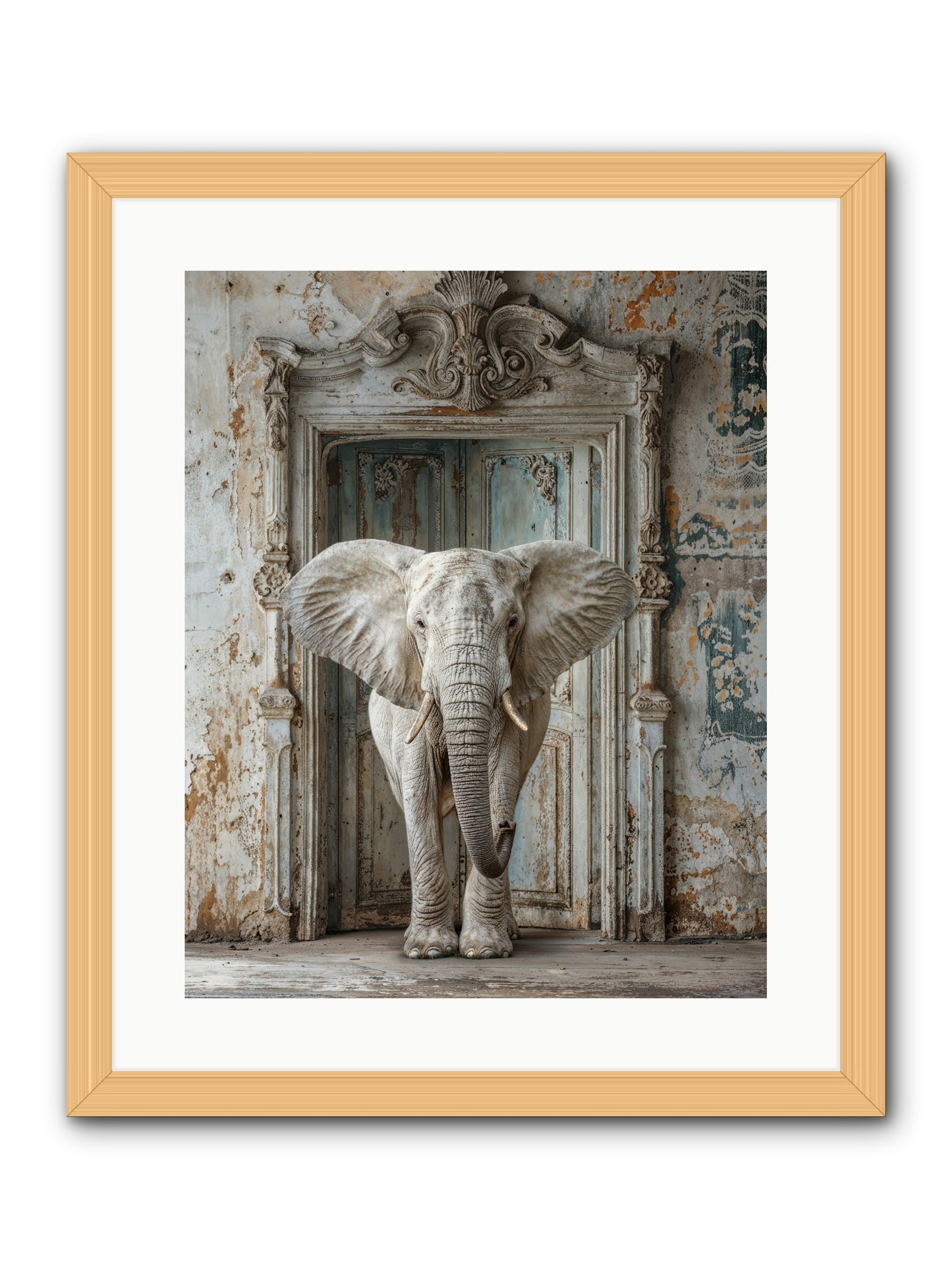 Whispers Of Monsoon And Mist -- Framed Print - Natural 16x20