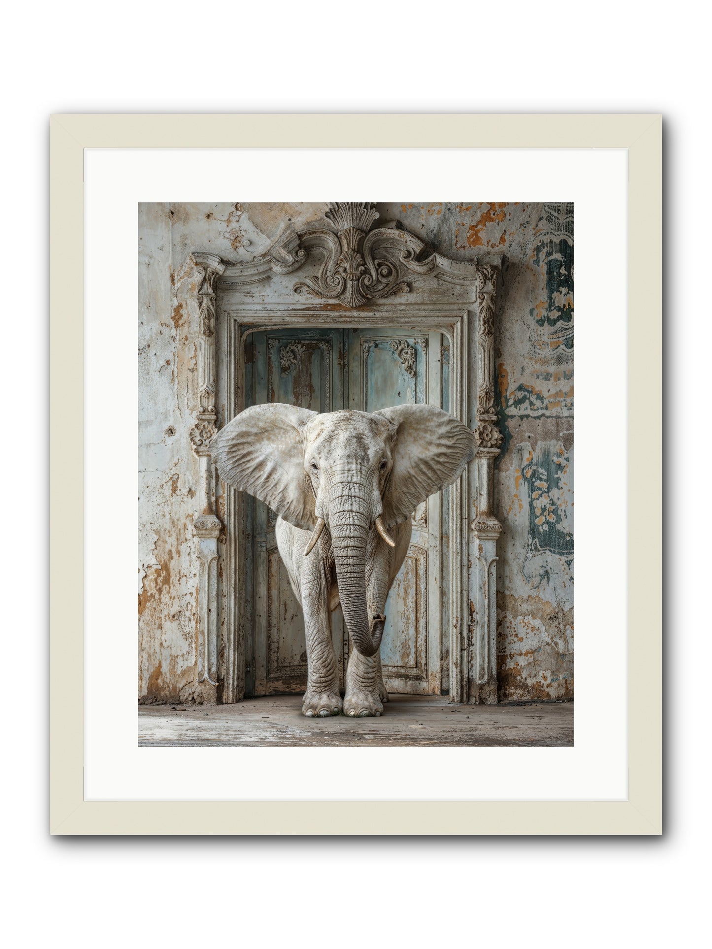 Whispers Of Monsoon And Mist -- Framed Print - White 16x20