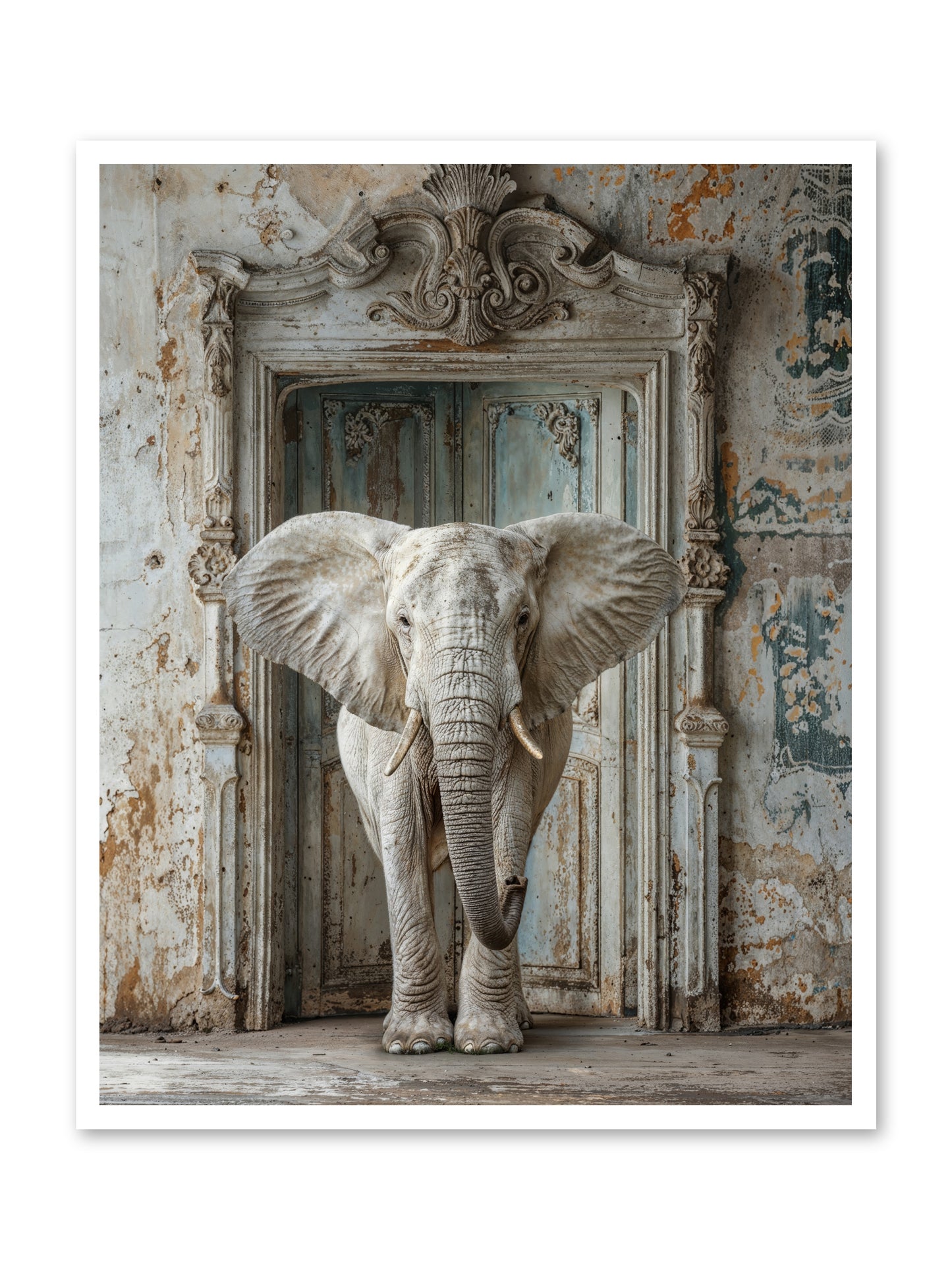 Whispers Of Monsoon And Mist -- Loose Canvas Print 32x40