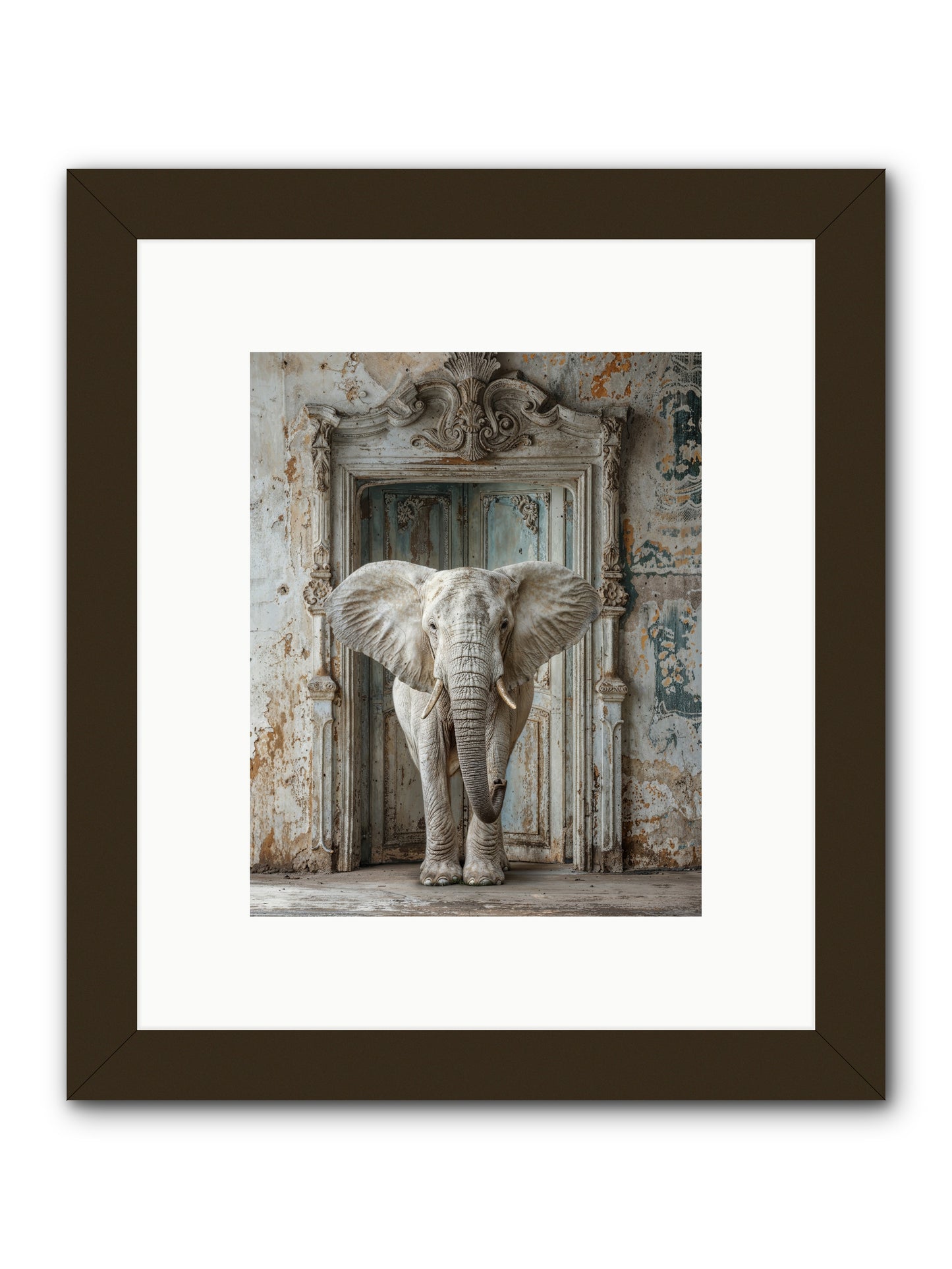 Whispers Of Monsoon And Mist -- Framed Print - Black 8x10