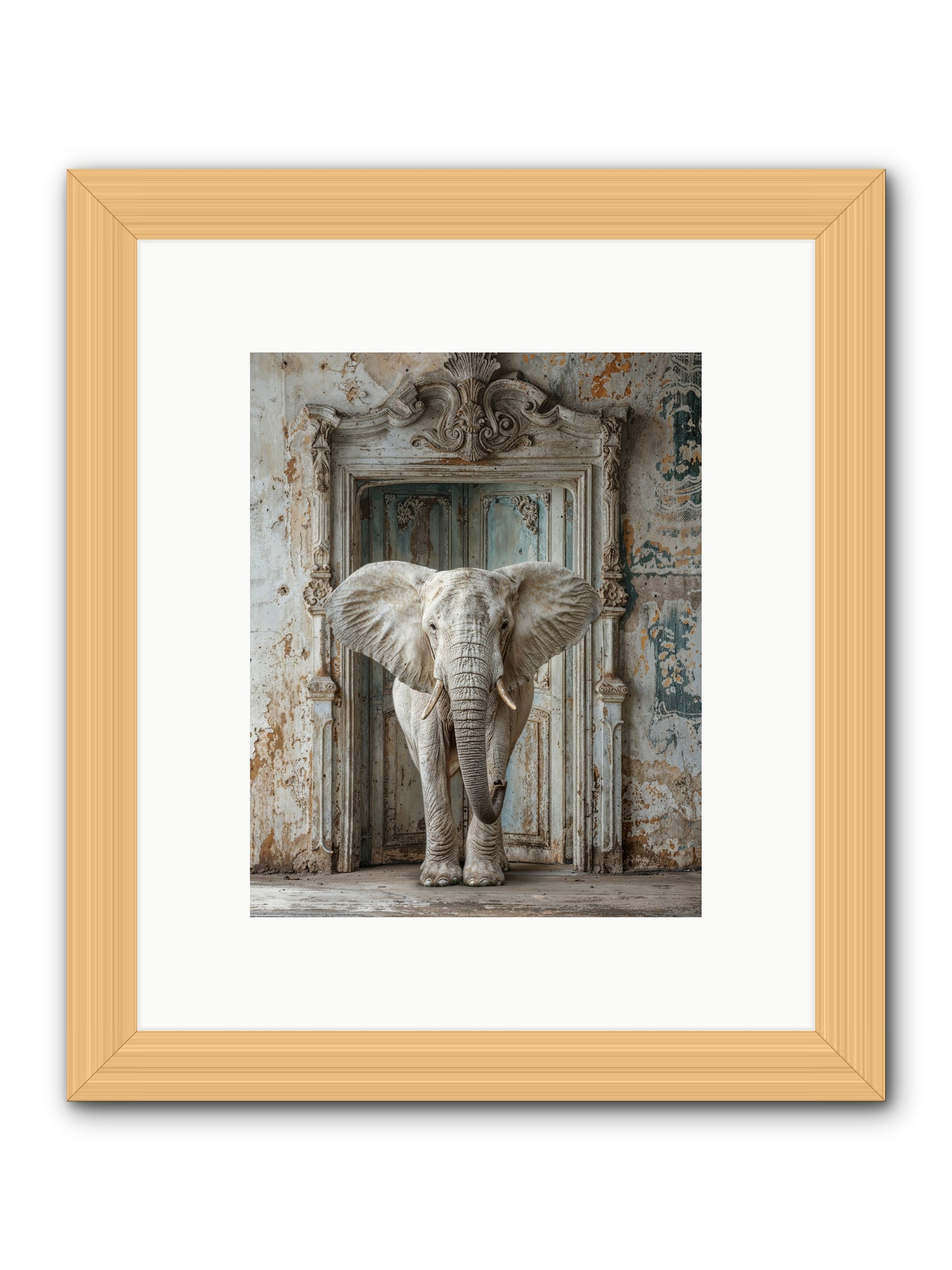 Whispers Of Monsoon And Mist -- Framed Print - Natural 8x10