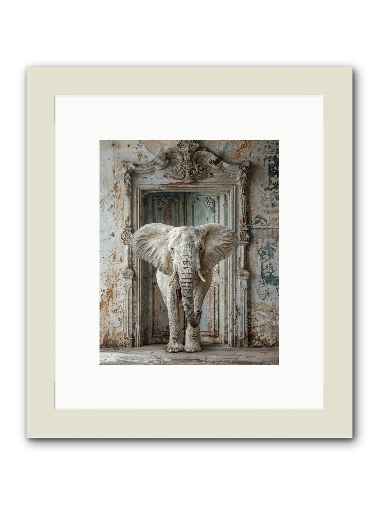 Whispers Of Monsoon And Mist -- Framed Print - White 8x10