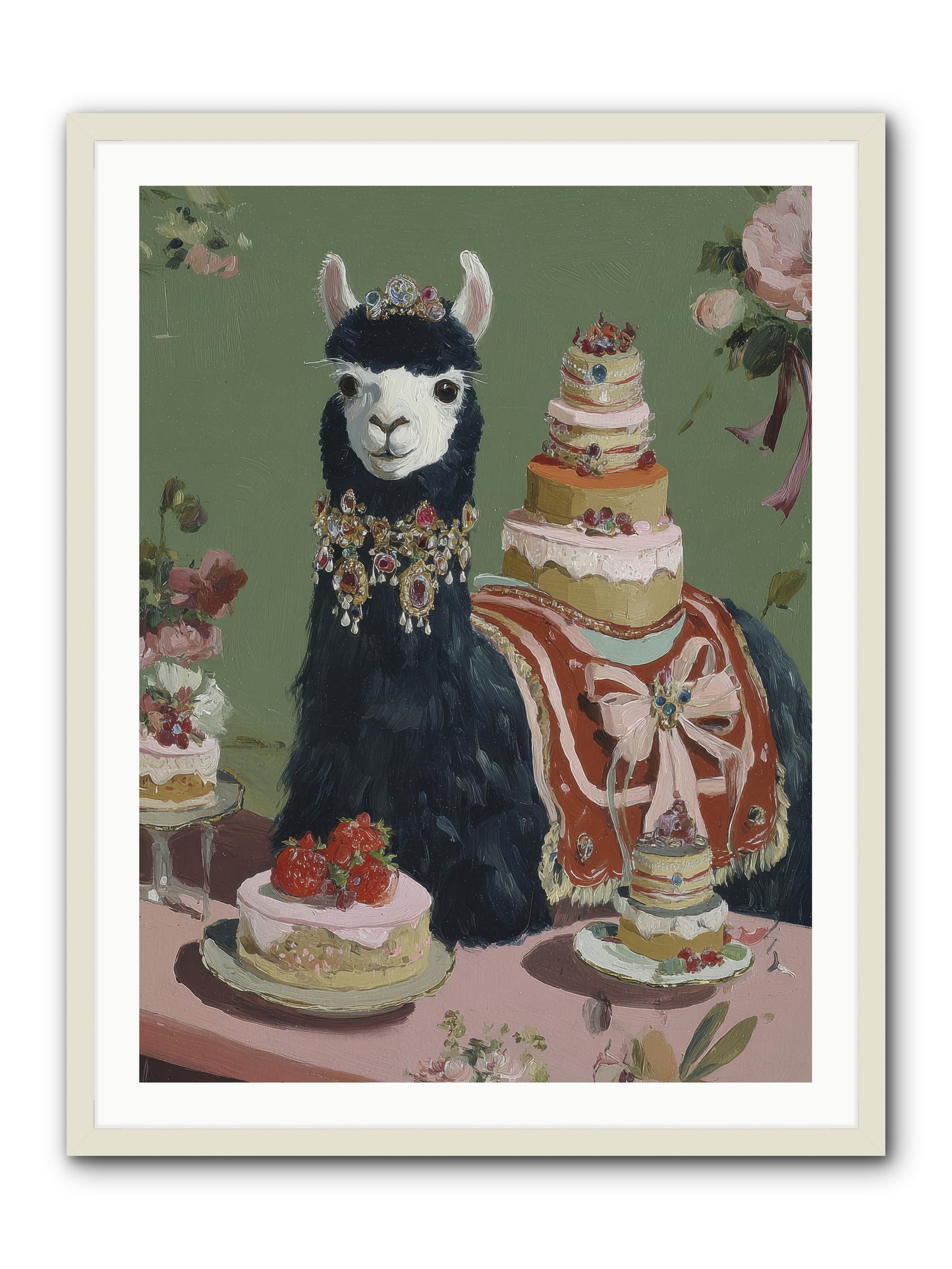 Whispers of Delight -- Framed Print - White 30x40