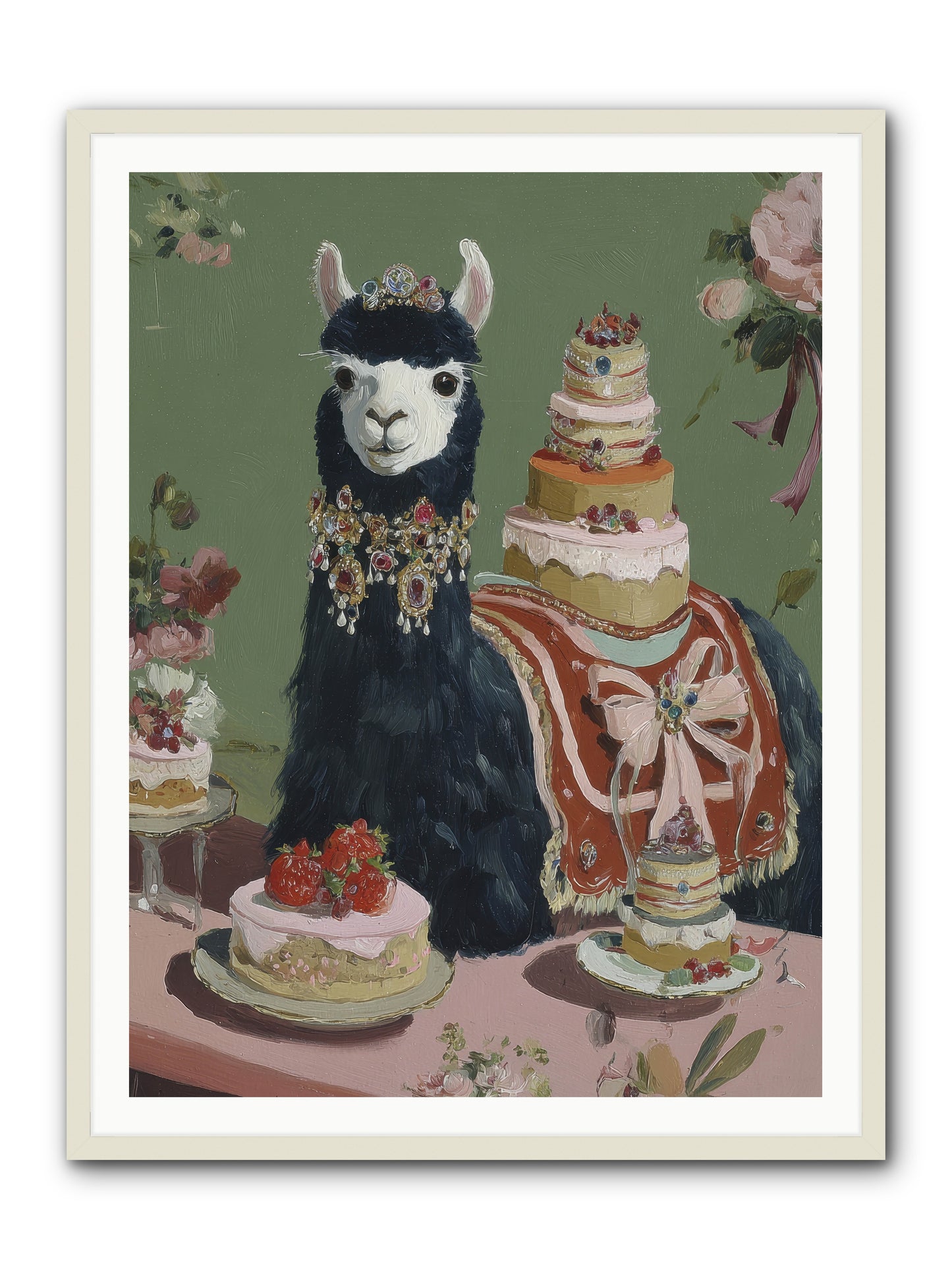 Whispers of Delight -- Framed Print - White 36x48