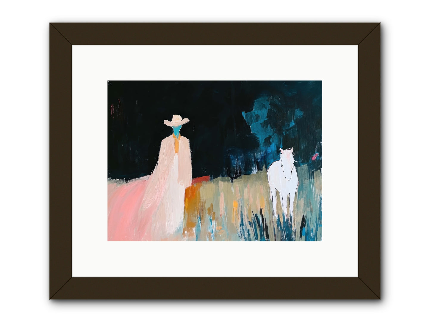 Whispers of the Plains -- Framed Print - Black 12x9