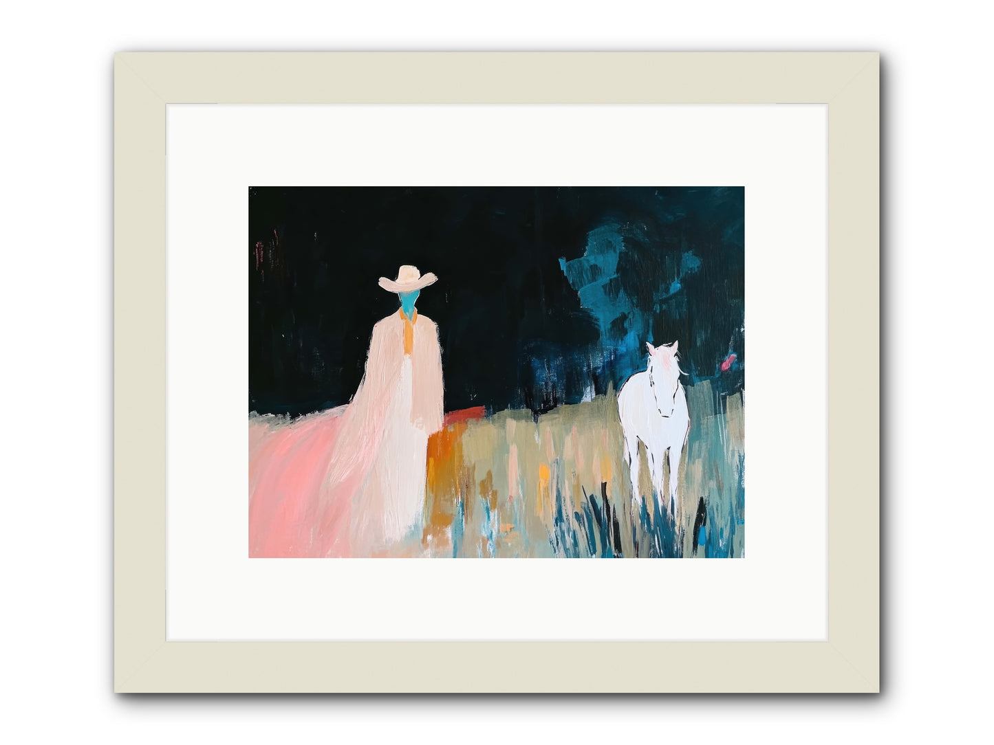 Whispers of the Plains -- Framed Print - White 12x9