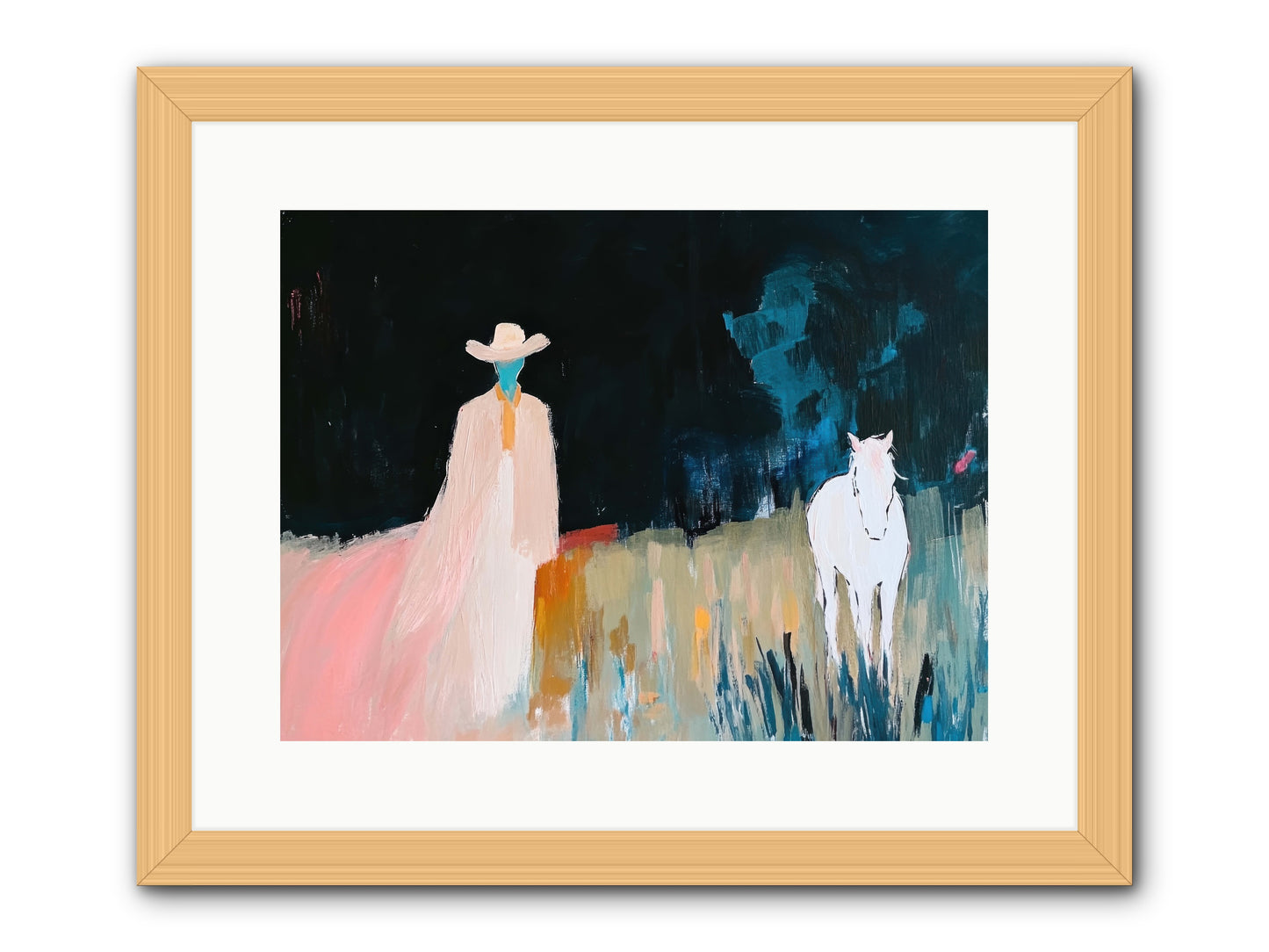 Whispers of the Plains -- Framed Print - Natural 16x12