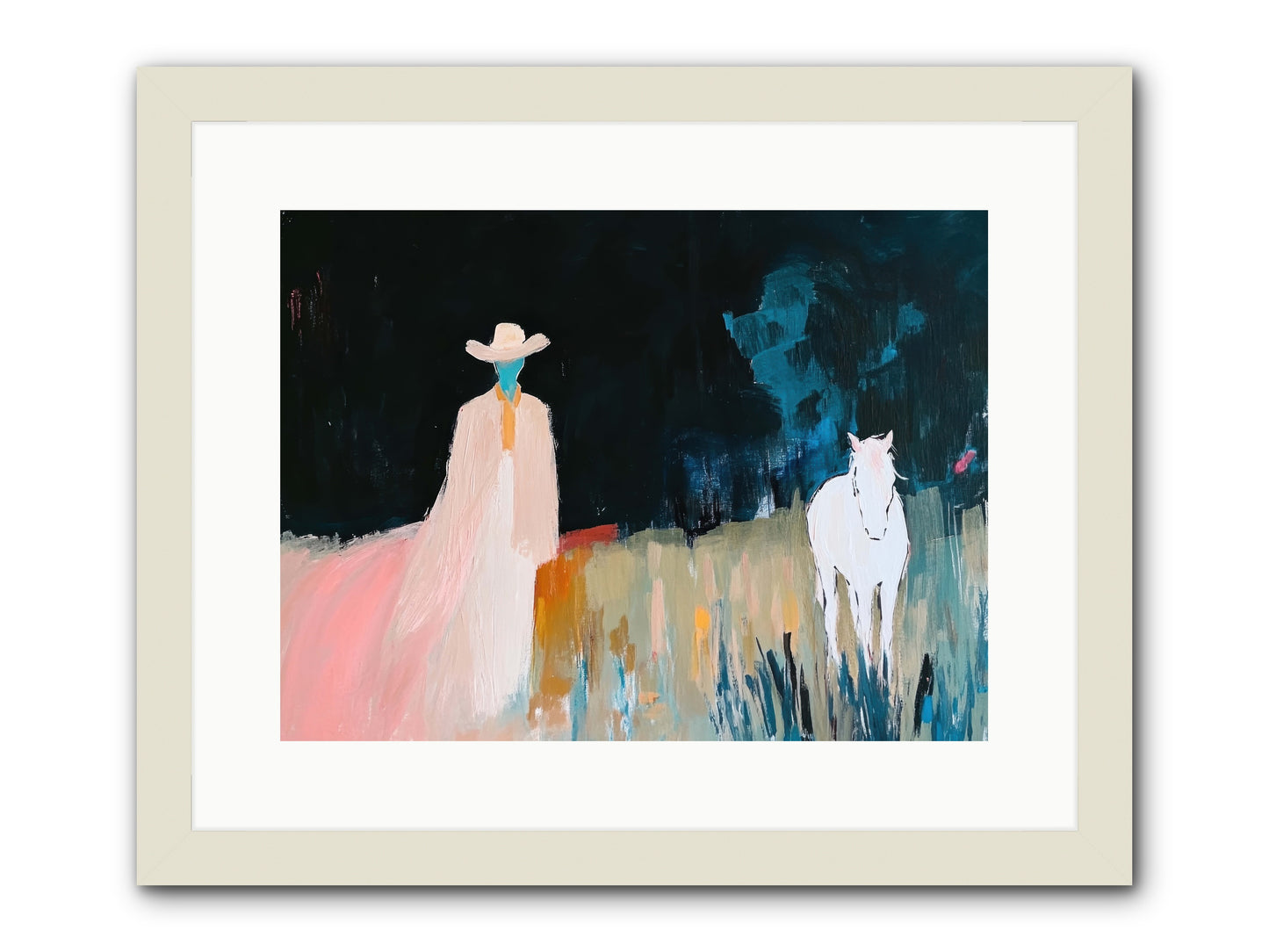 Whispers of the Plains -- Framed Print - White 16x12
