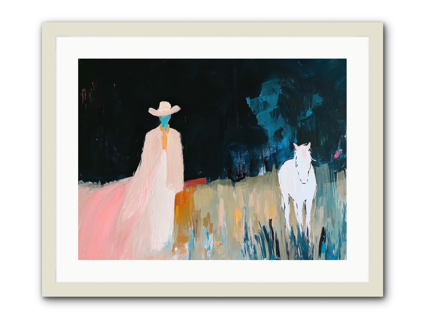 Whispers of the Plains -- Framed Print - White 24x18