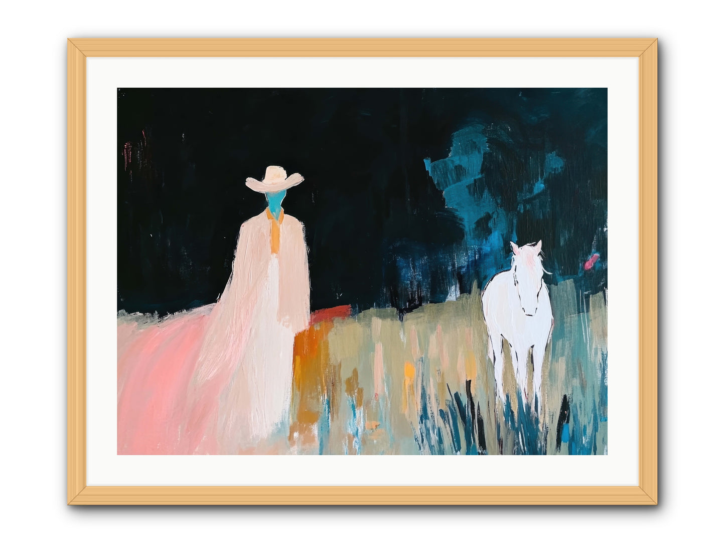 Whispers of the Plains -- Framed Print - Natural 32x24