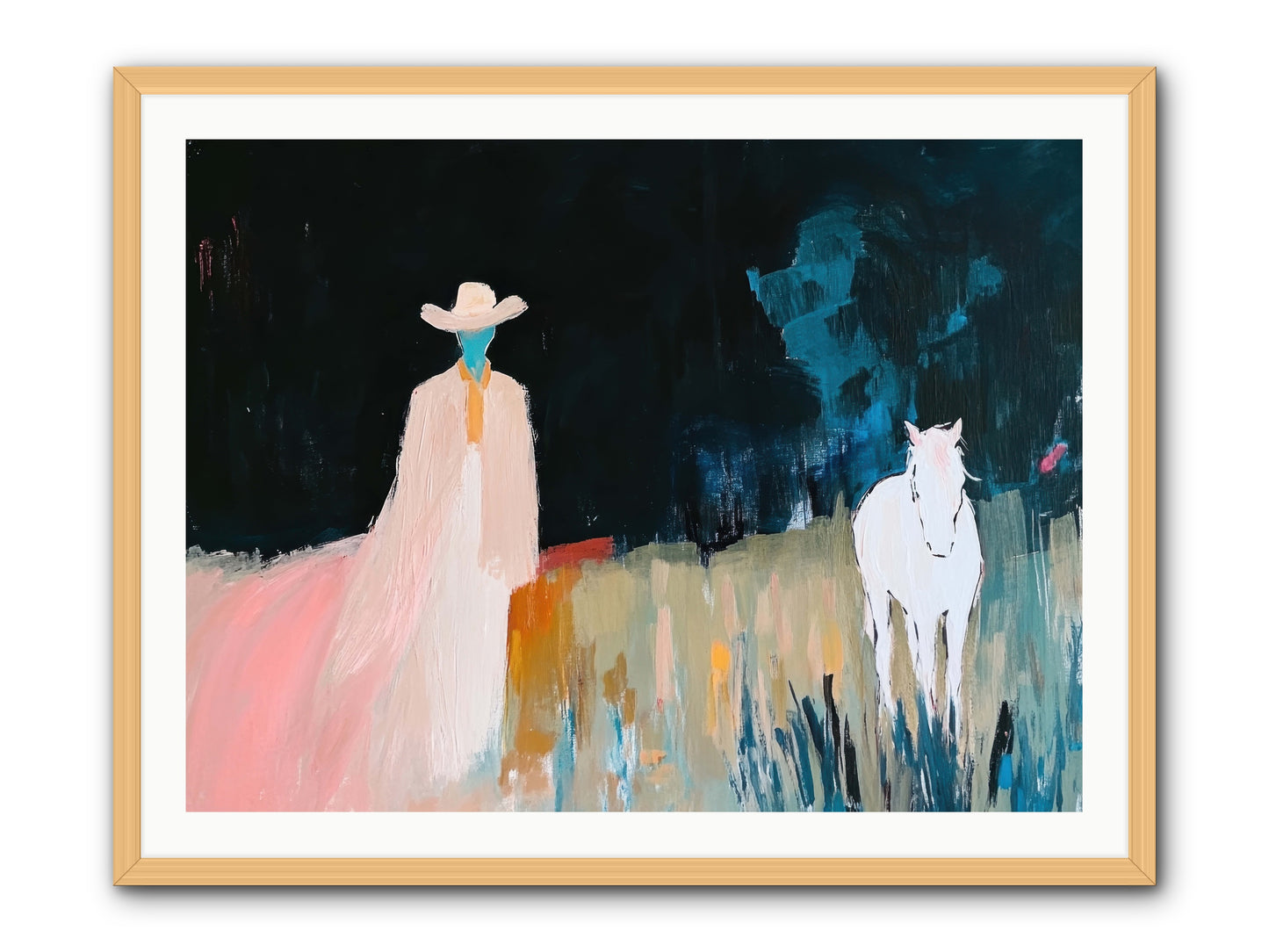 Whispers of the Plains -- Framed Print - Natural 40x30