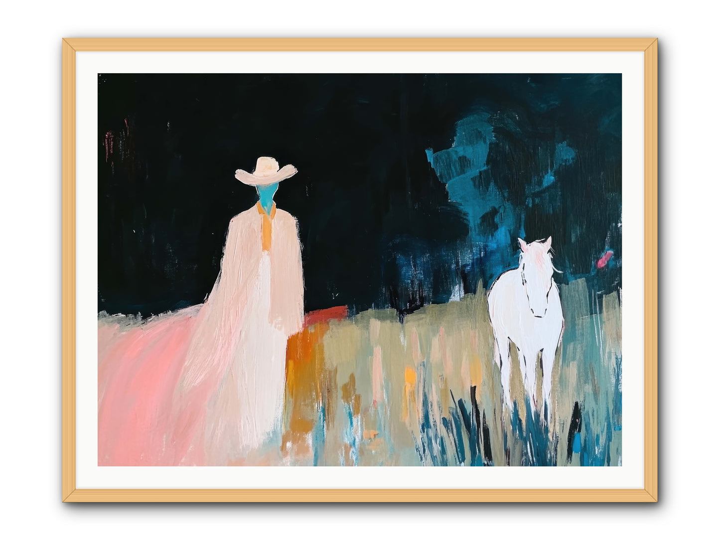 Whispers of the Plains -- Framed Print - Natural 48x36