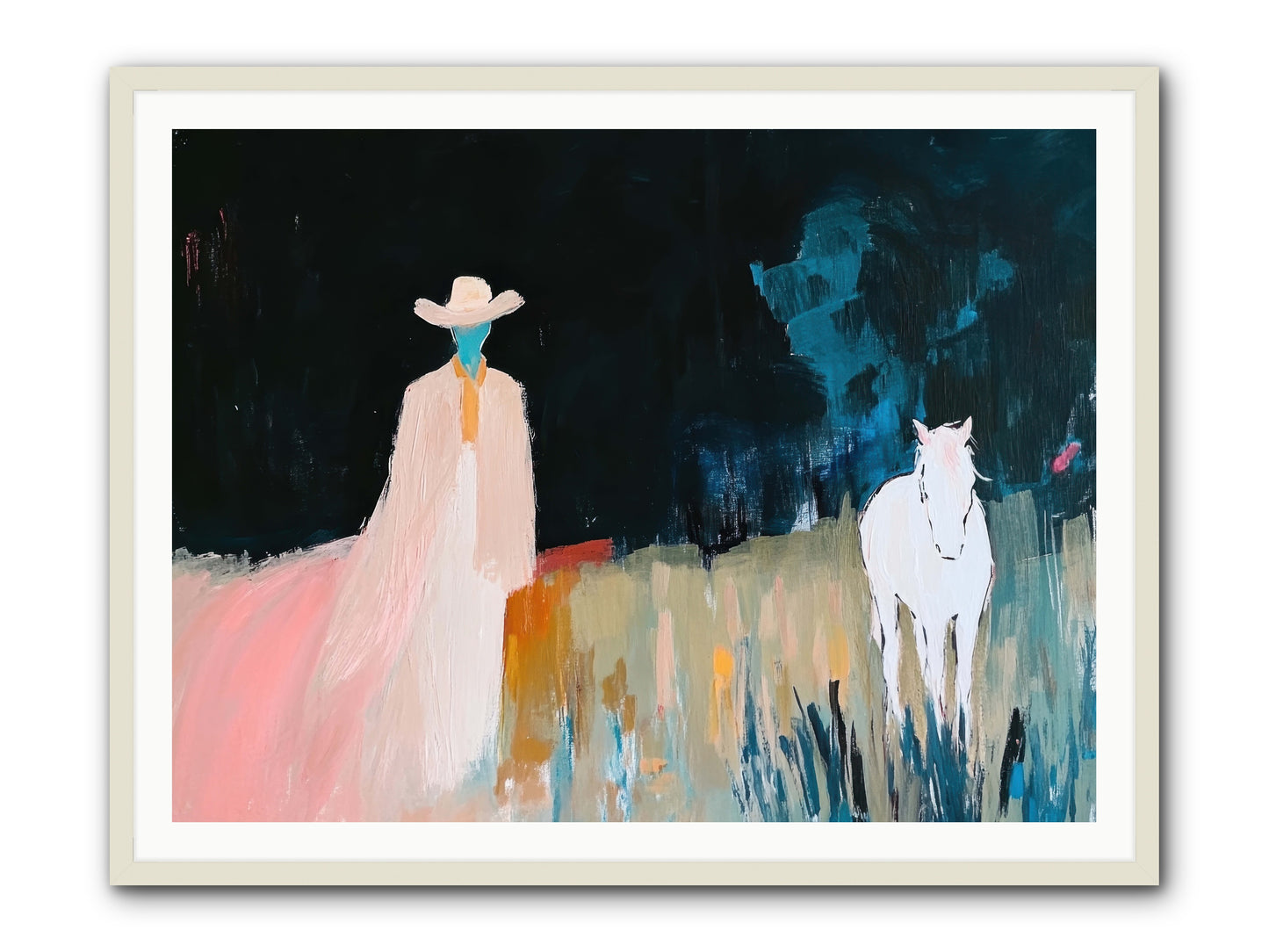 Whispers of the Plains -- Framed Print - White 48x36