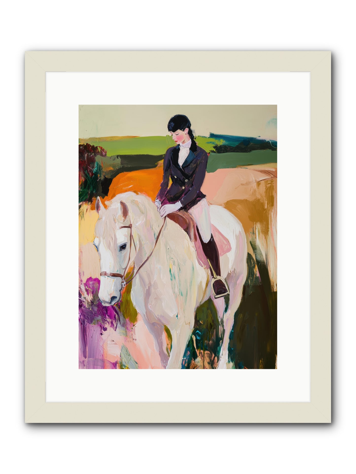 Whistling Wind -- Framed Print - White 12x16