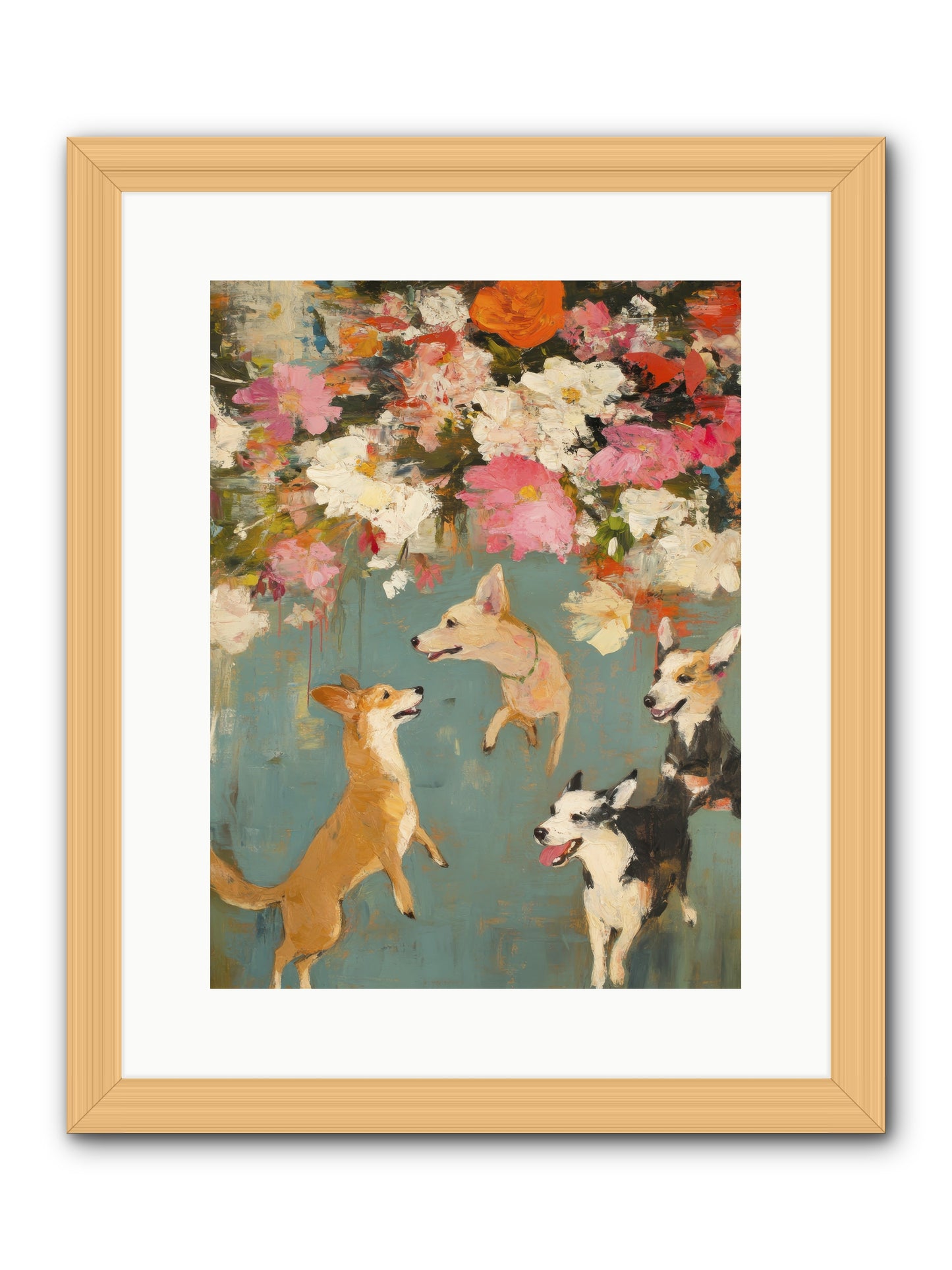 Wild Bloom Companions -- Framed Print - Natural 12x16