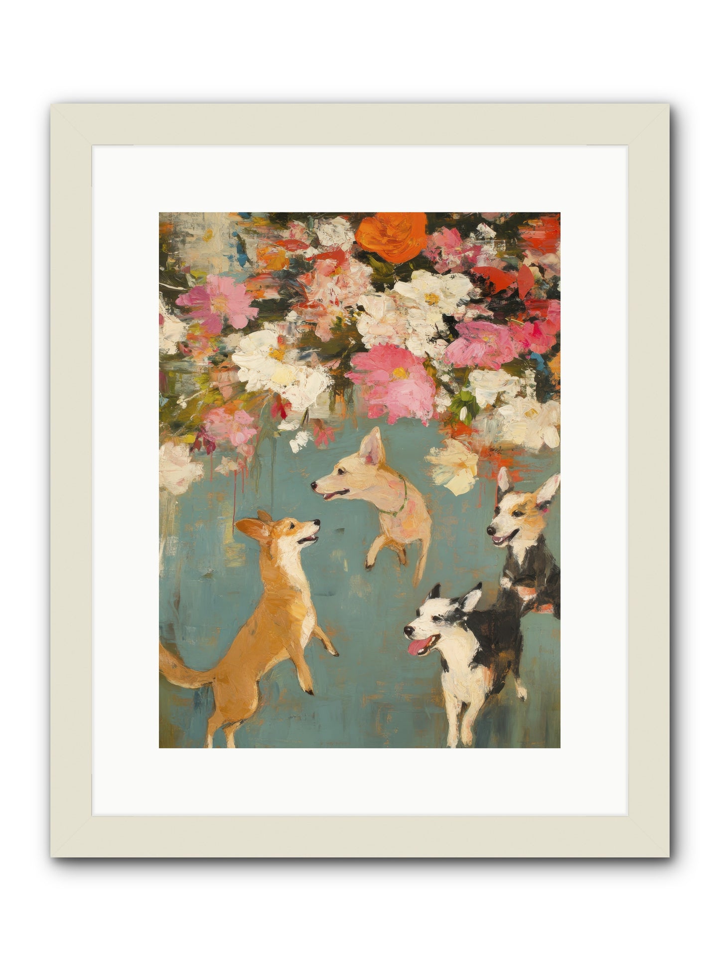 Wild Bloom Companions -- Framed Print - White 12x16