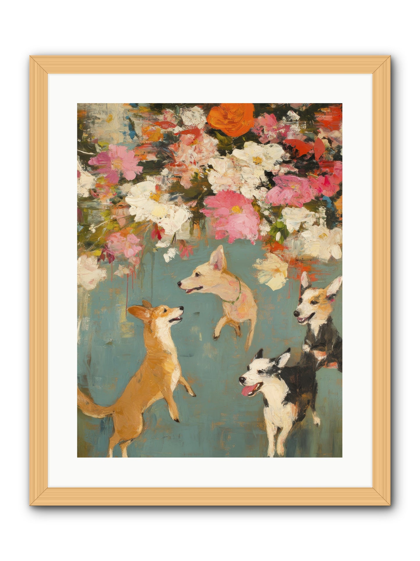 Wild Bloom Companions -- Framed Print - Natural 18x24