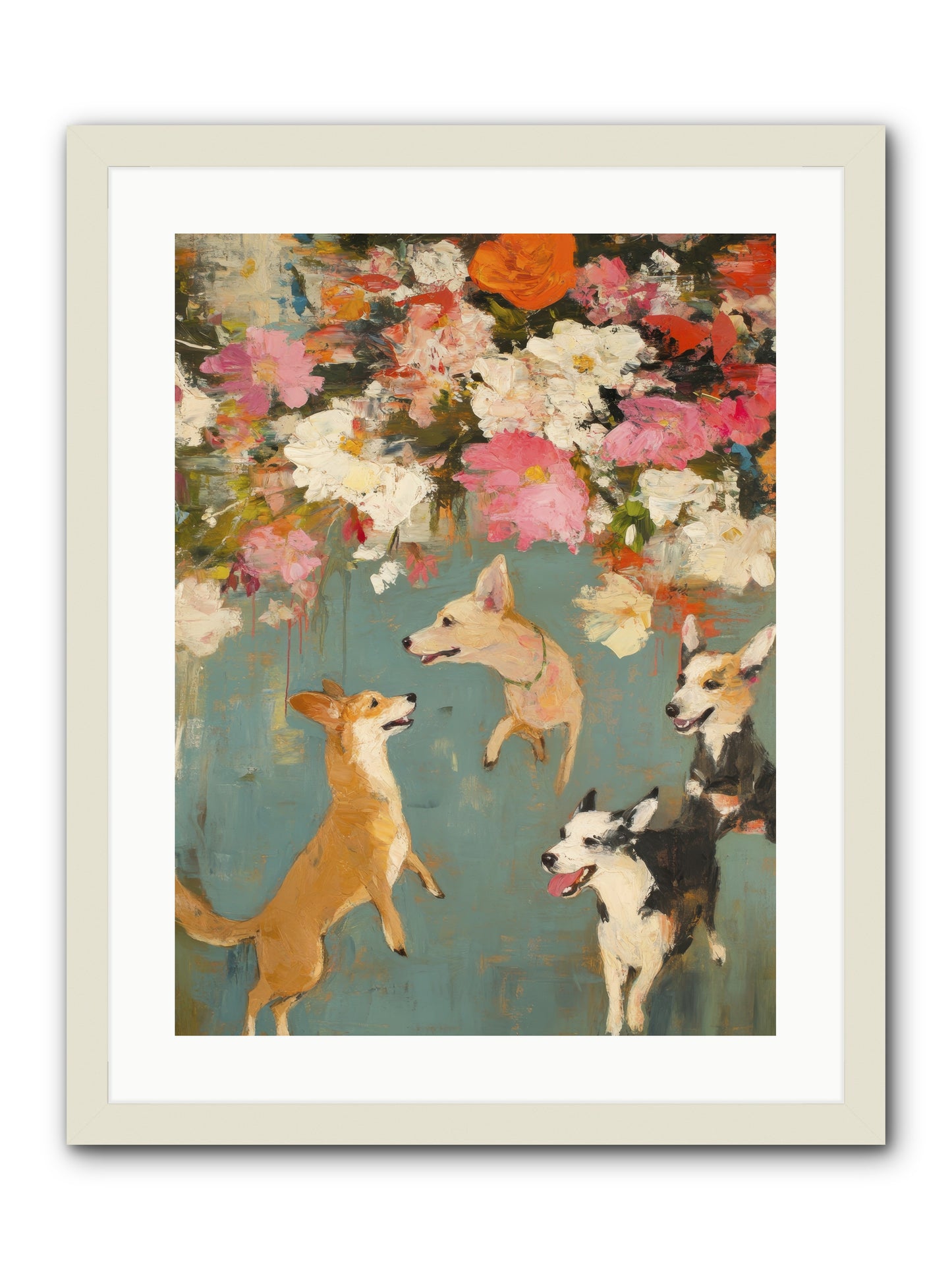 Wild Bloom Companions -- Framed Print - White 18x24
