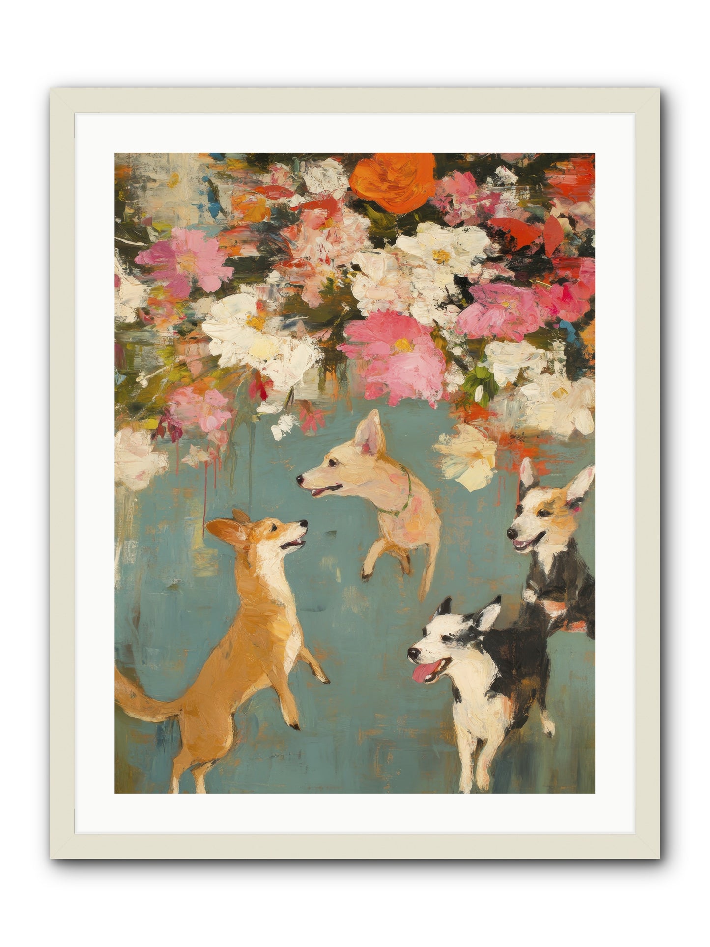 Wild Bloom Companions -- Framed Print - White 24x32