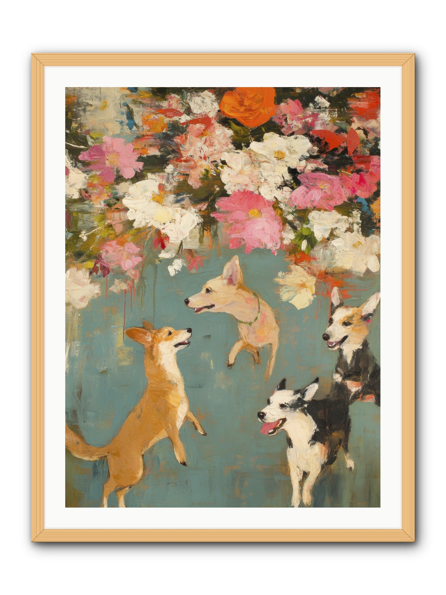 Wild Bloom Companions -- Framed Print - Natural 30x40