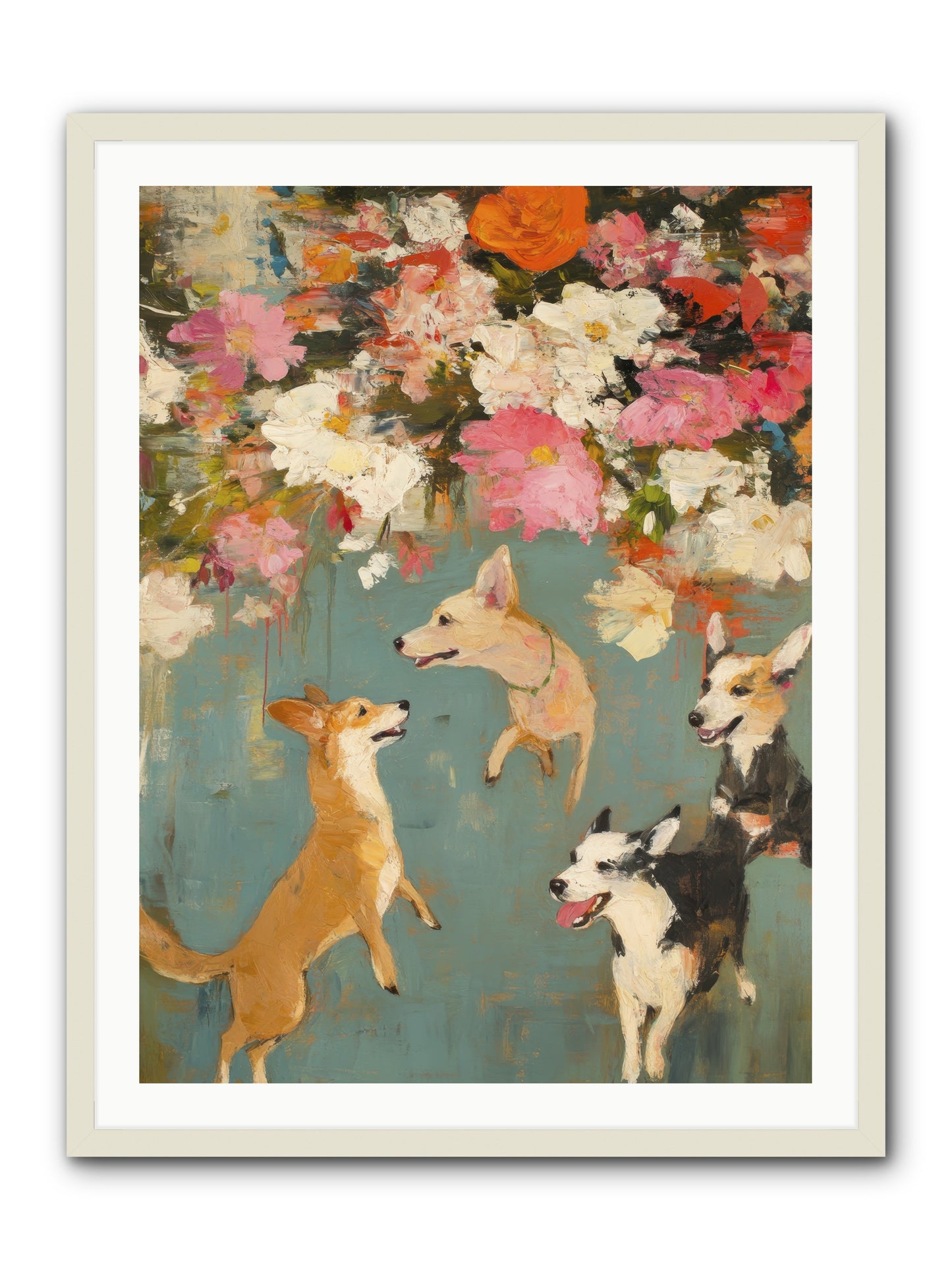 Wild Bloom Companions -- Framed Print - White 30x40