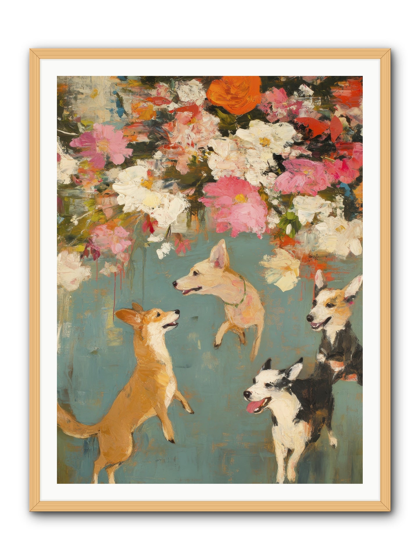 Wild Bloom Companions -- Framed Print - Natural 36x48
