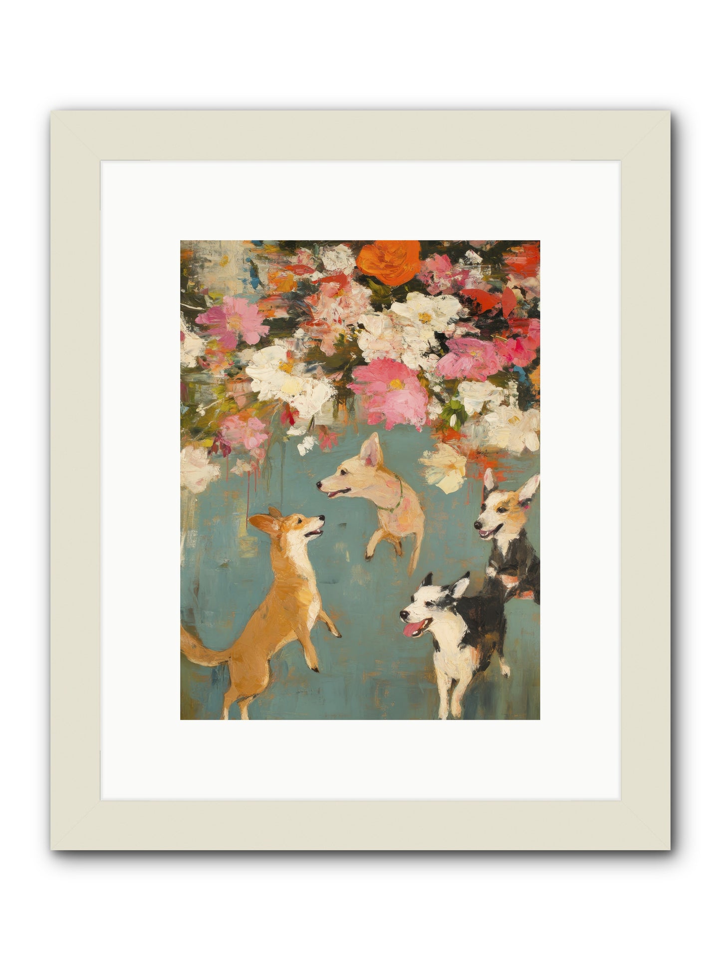 Wild Bloom Companions -- Framed Print - White 9x12