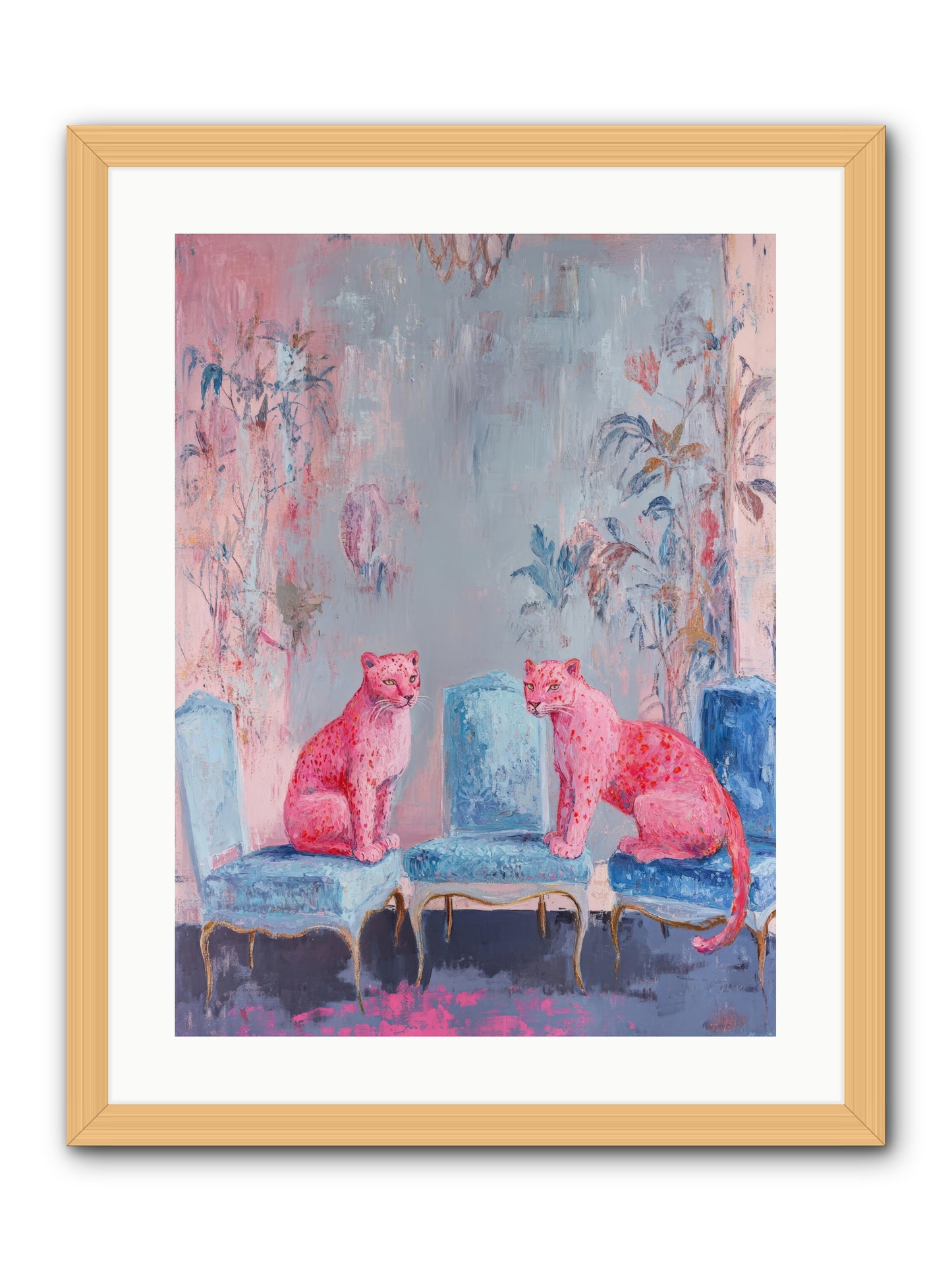 Wild Blue Velvet -- Framed Print - Natural 18x24