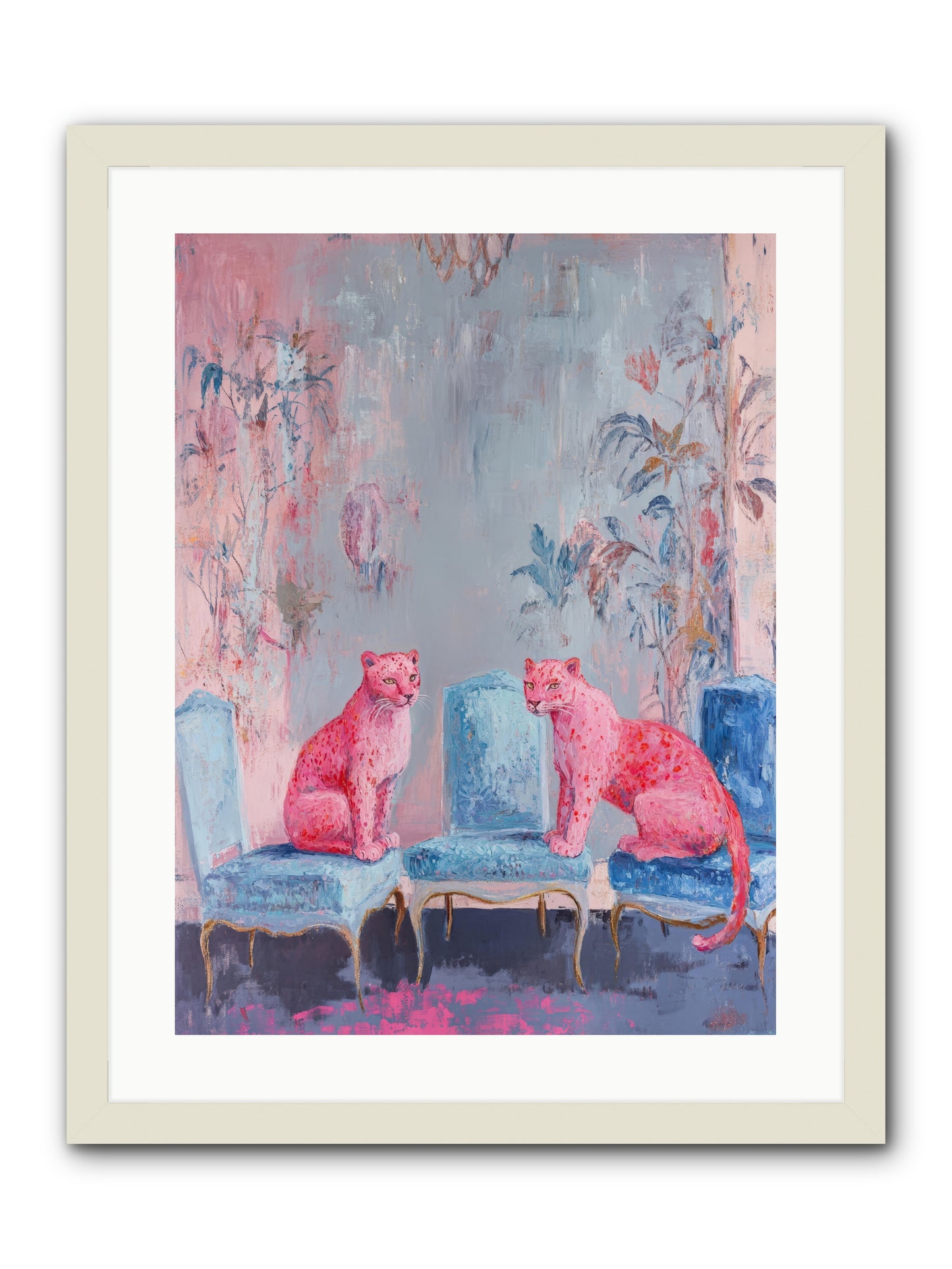 Wild Blue Velvet -- Framed Print - White 18x24