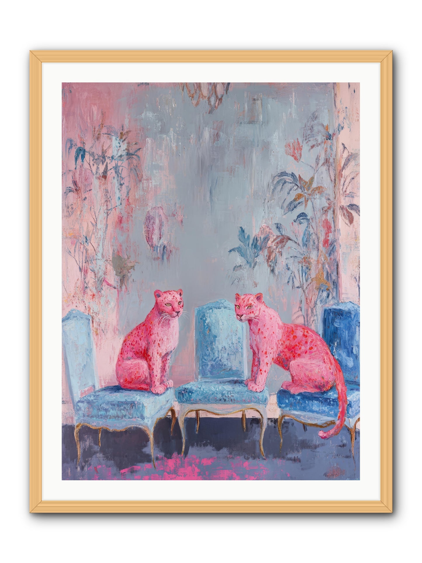 Wild Blue Velvet -- Framed Print - Natural 30x40