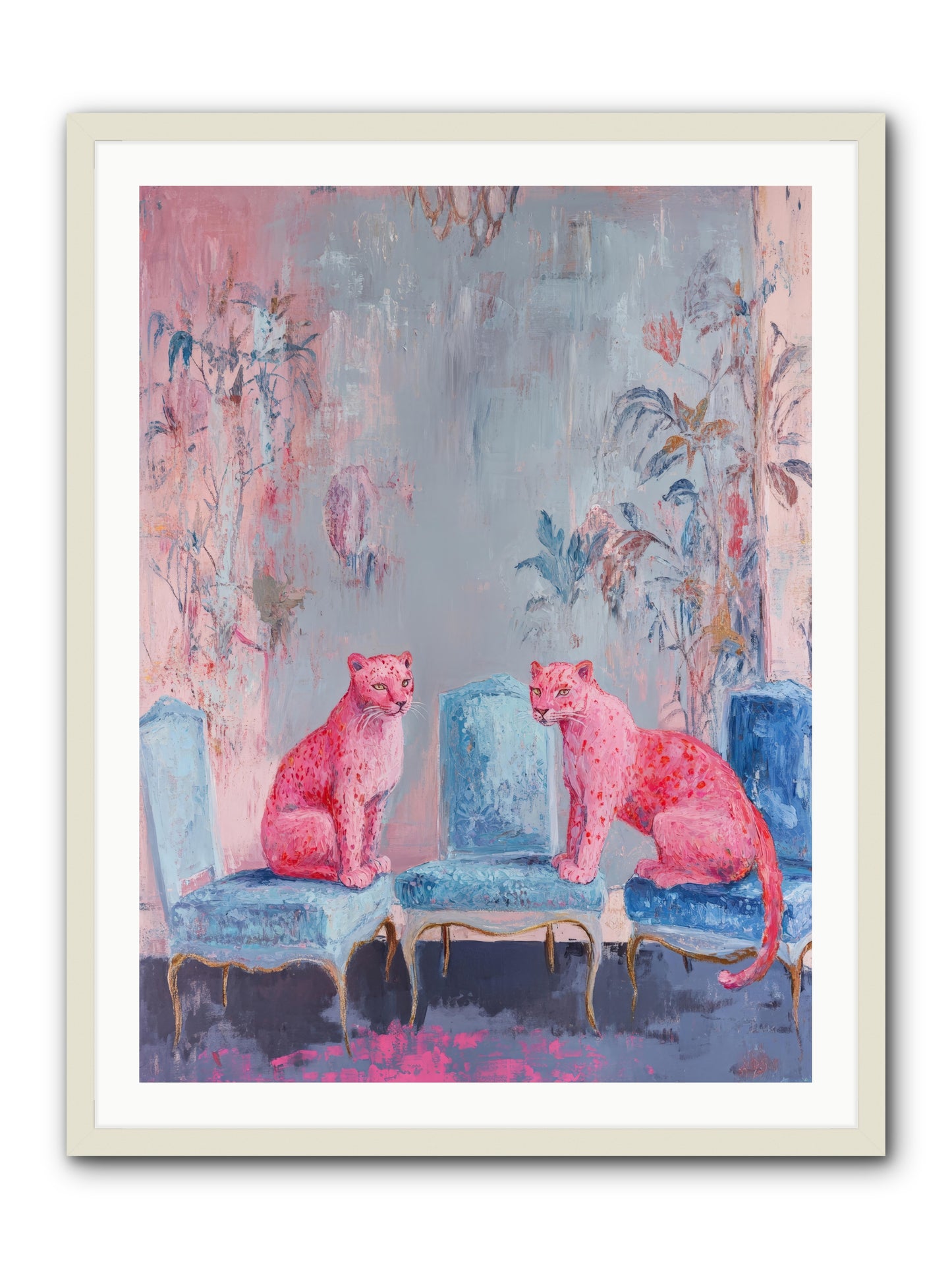 Wild Blue Velvet -- Framed Print - White 30x40