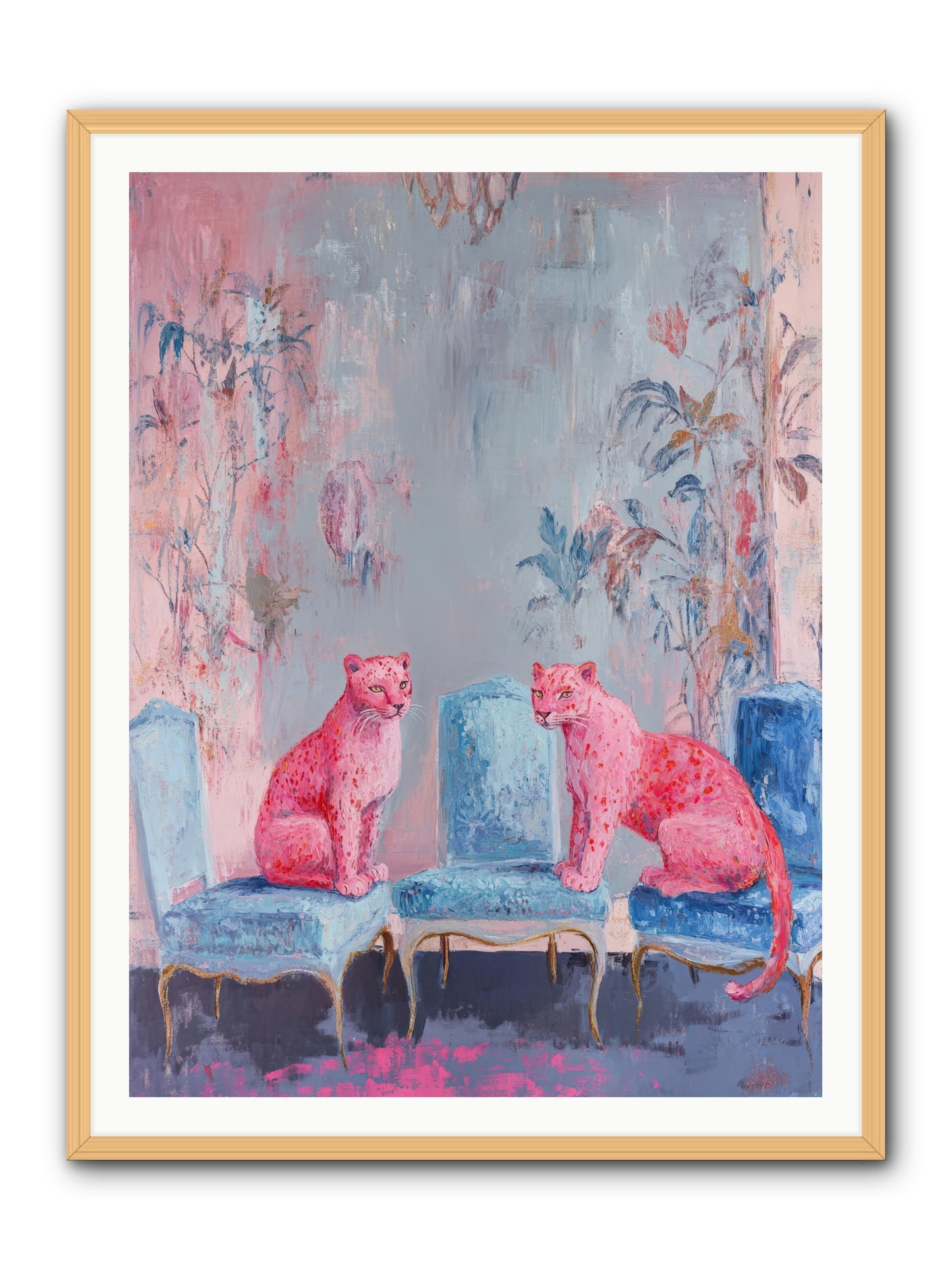 Wild Blue Velvet -- Framed Print - Natural 36x48